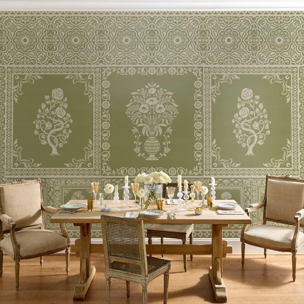 Amer Garden in Moss Green by Gargi Panwar