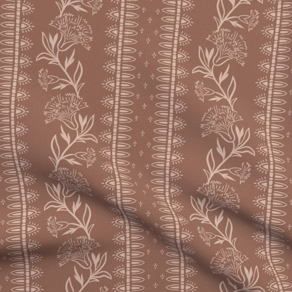 trailing carnations-border print