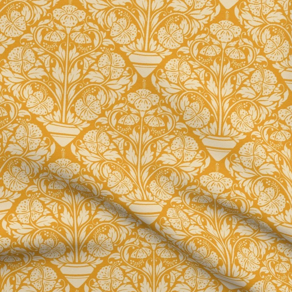 hibiscus floral-block print