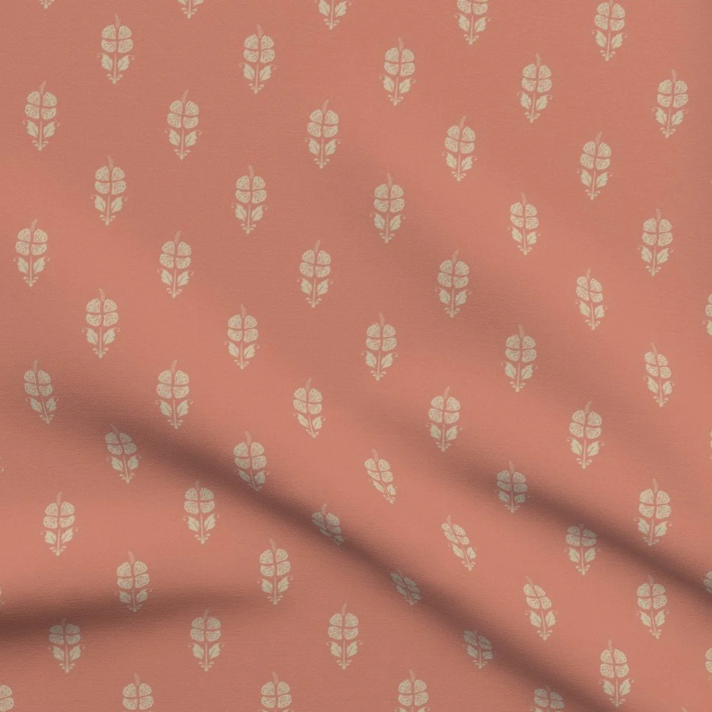 hibiscus scattered-block print