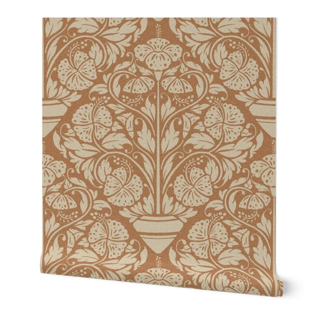 hibiscus-block print