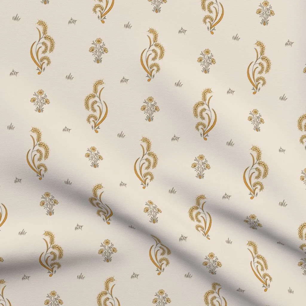 wheatgrass-stylised floral-block print