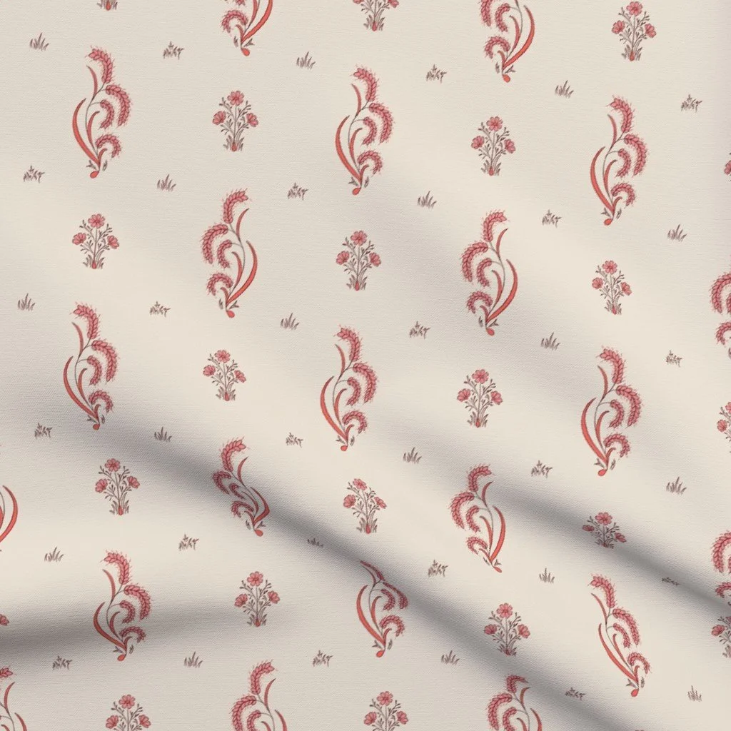 wheatgrass-stylised floral-block print