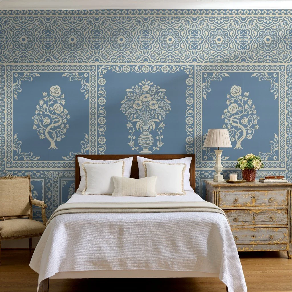 Amer Garden in Steel Blue by Gargi Panwar
