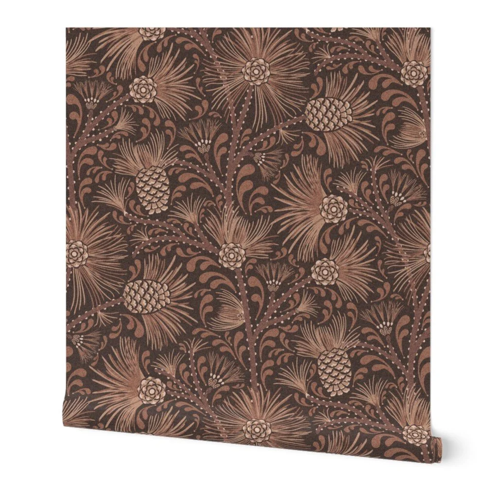 trailing pine - moody - mocha mousse-Pantone Color of the Year 2025