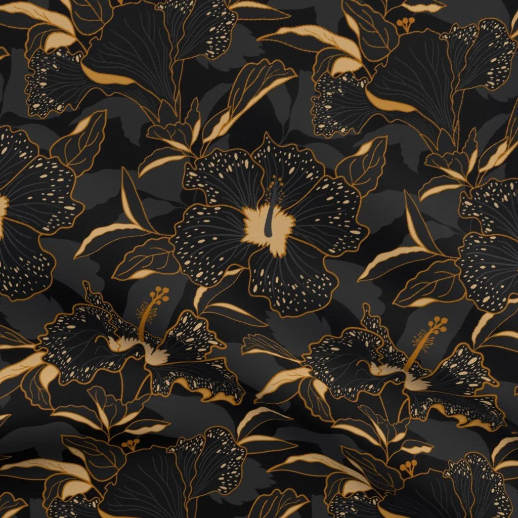 moody tropical hibiscus