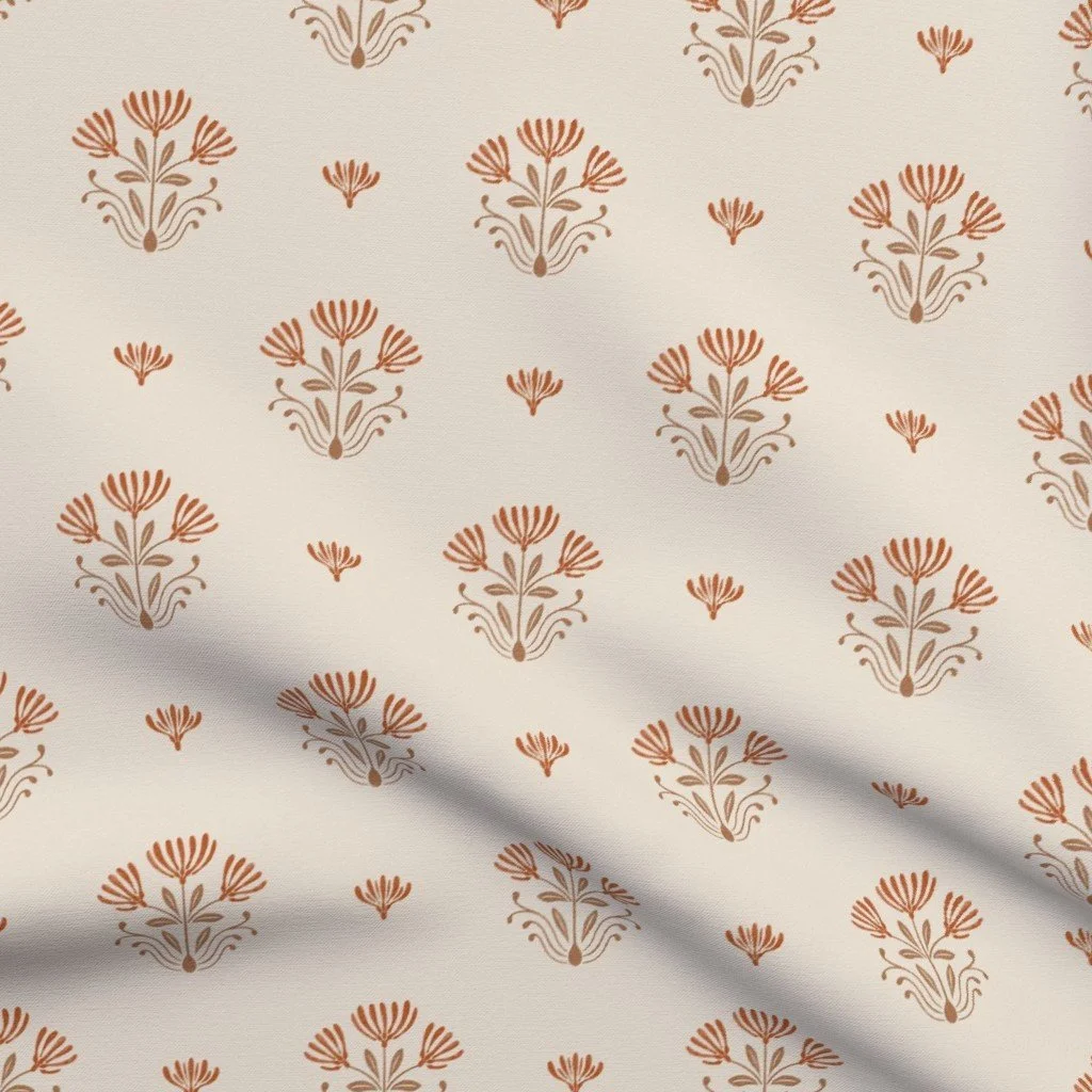 stylised firecracker bush-block print-minimalism-watercolour floral