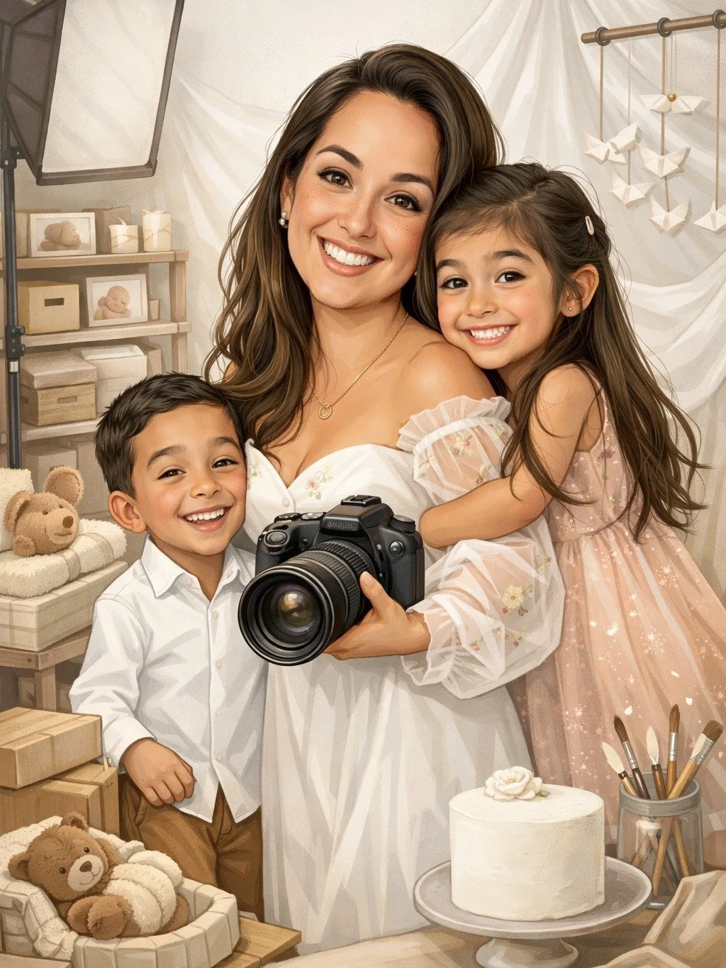 Love this so much! 

#caricaturetrend #chatGPT #momtog