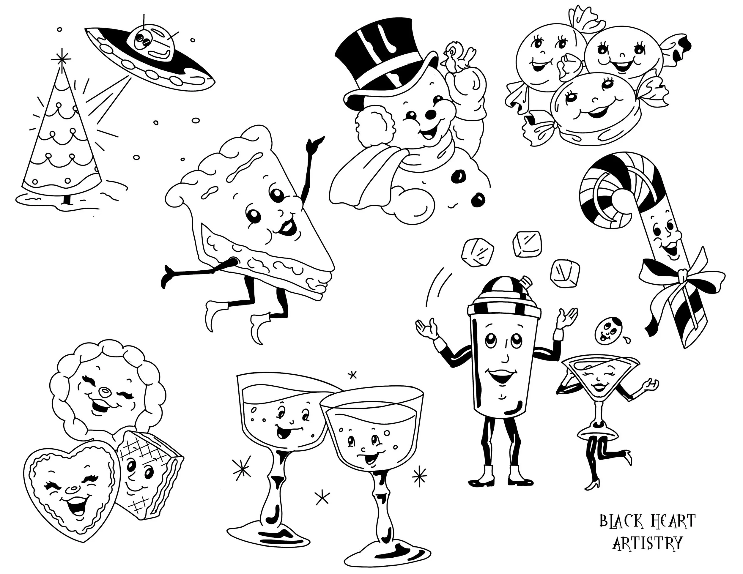 Cartoon Retro Holidays
