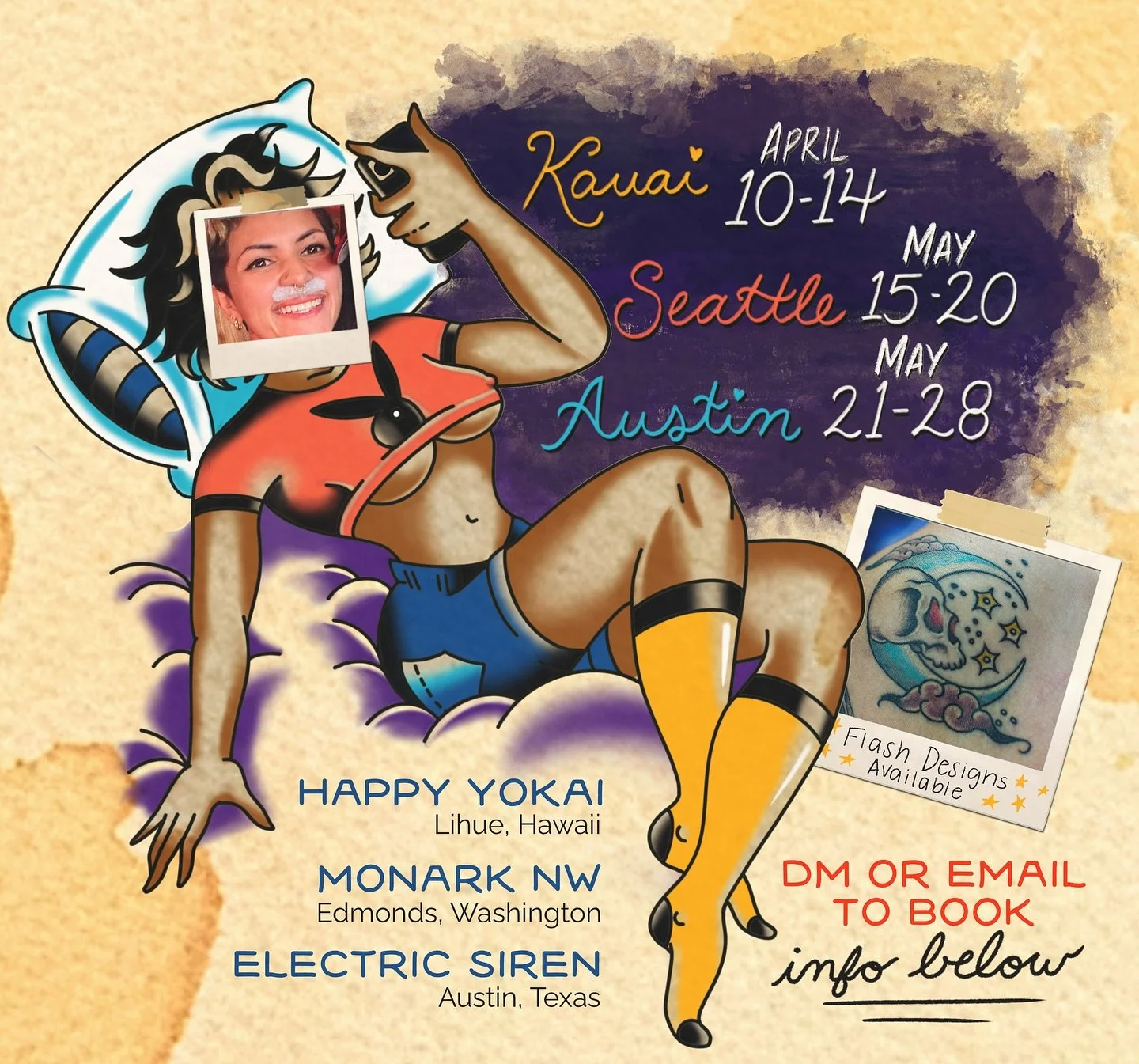 To those who have spent time in Seattle and Austin, what are some &ldquo;hidden gems&rdquo; worth checking out? 🔮
.
.
After this weekend at @happyyokaitattoo , you can find me at @monarknw and @electricsirentattoo next month 🎯 Only for a handful of