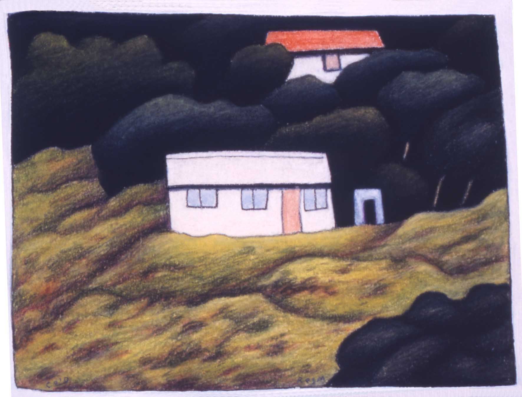 Gloaming, Era, 17 x 21cm, coloured pencil and charcoal on paper, 1991.jpg