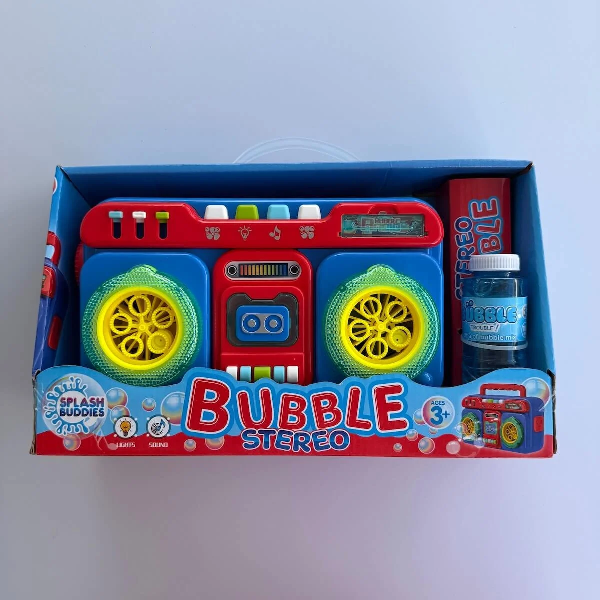 Bubbles stereo toy for children, designed for interactive play and sensory fun