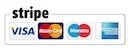 Stripe payment logo for payment with credit cards on the webite.