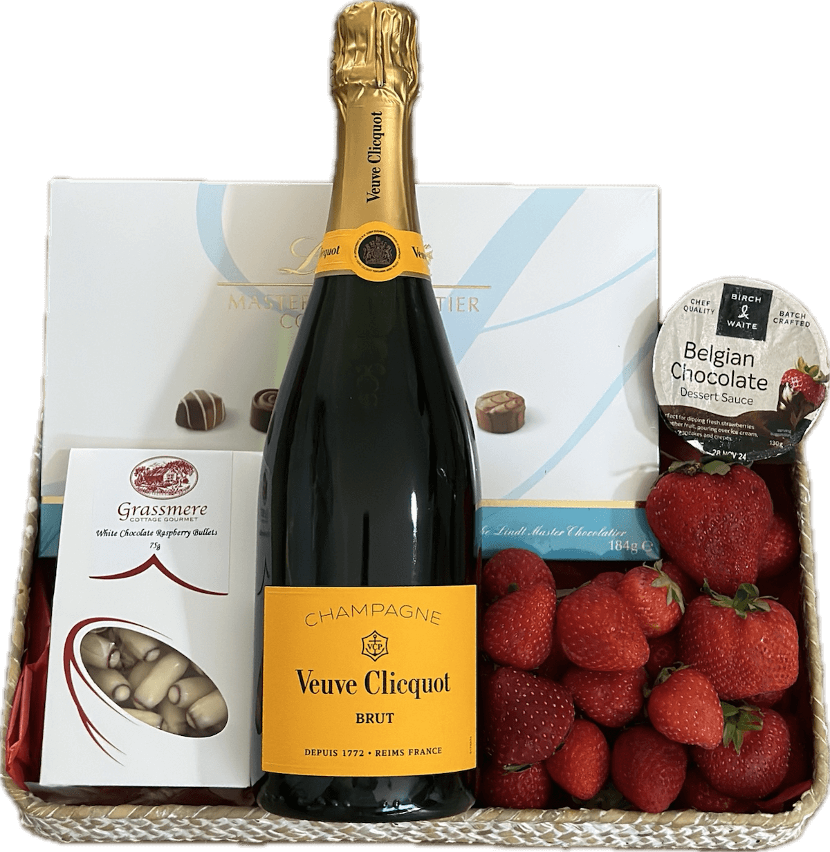 Veuve & Strawberry Indulgence Basket