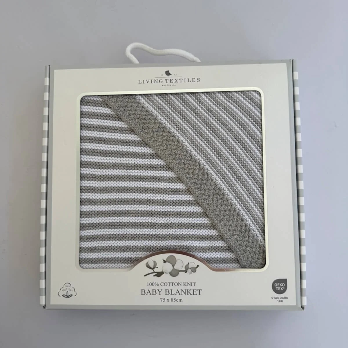 Boxed baby blanket inlcuded in a gift hamper with clothing delivery same-day gold coast.