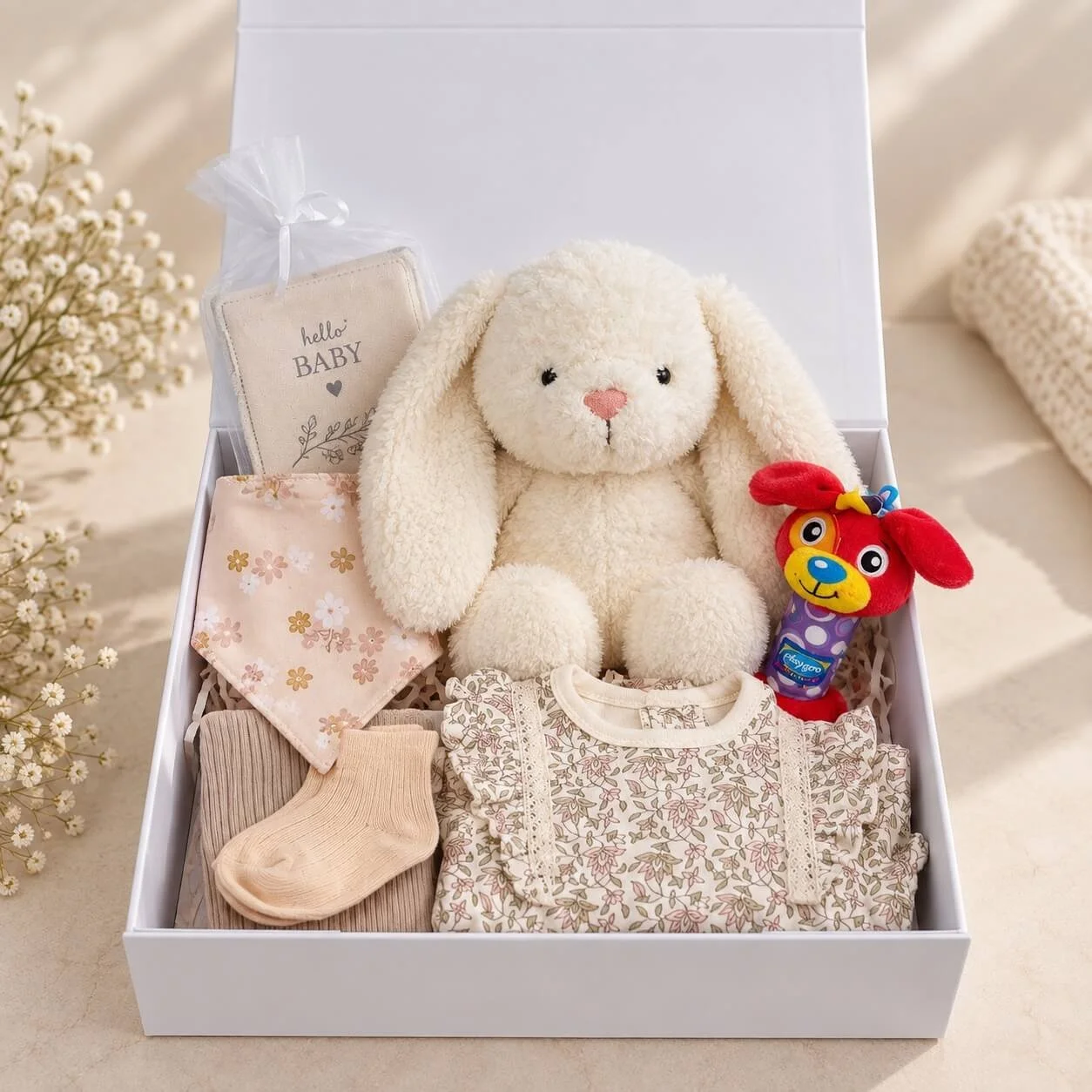 Sweet Beginnings Baby Girl Gift Basket