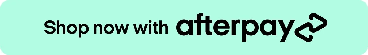 shop now with afterpay logo reflecting you can pay with Afterpay.