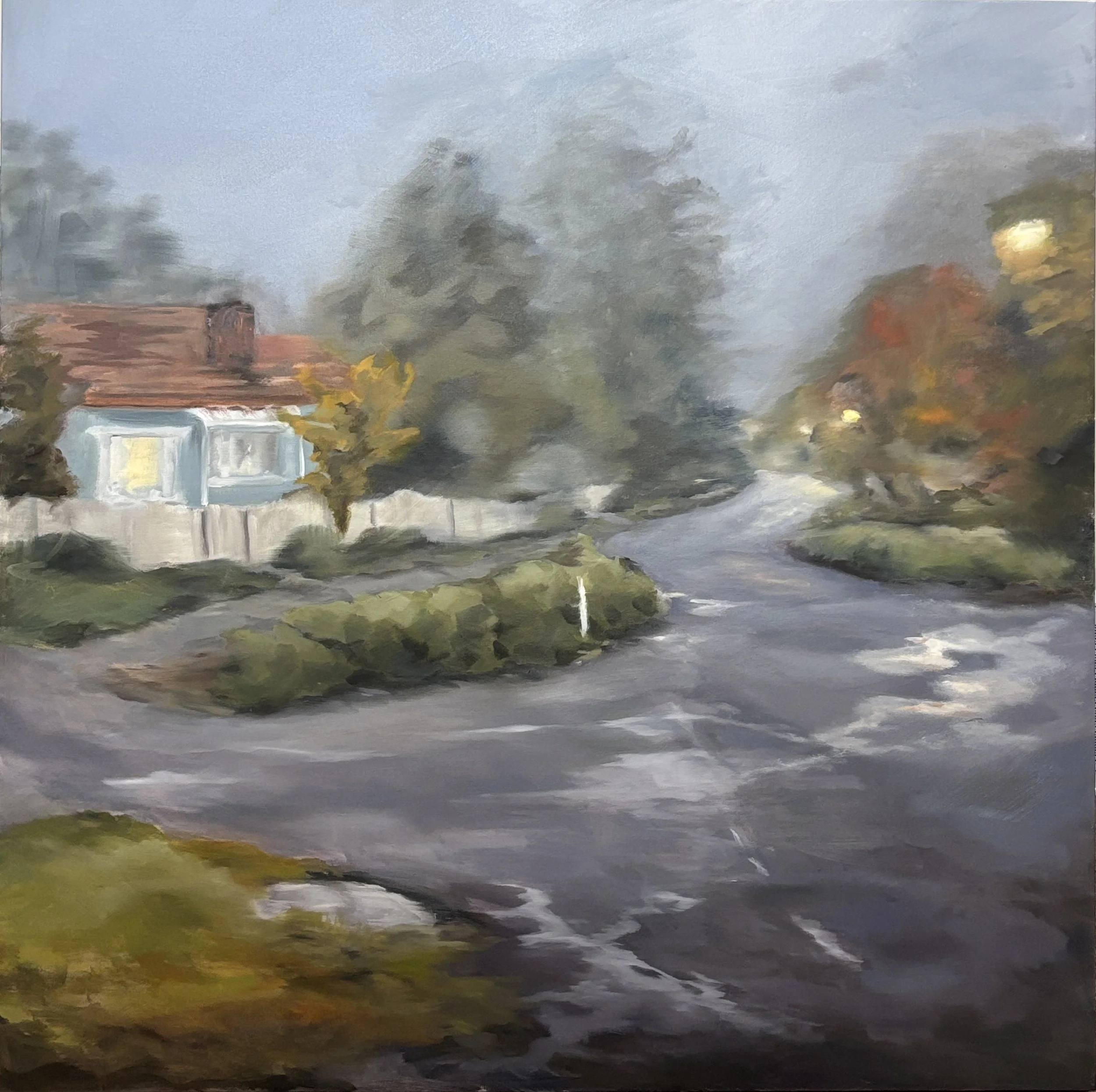 Giving way to the flow
2025
(Oil on poly/cotton stretched canvas
100x100cm)
$1950
($2275 framed)