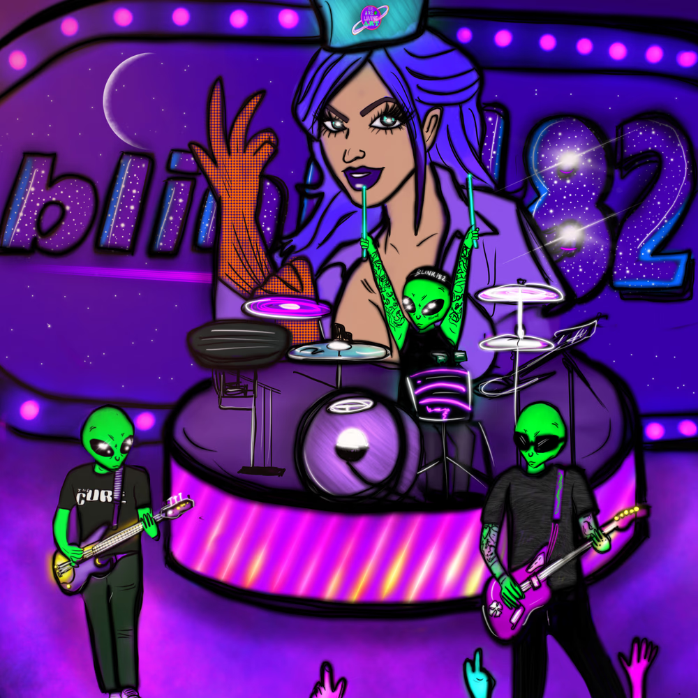 Custom piece: Aliens Exist - Blink 182, owned by Molo14_eth