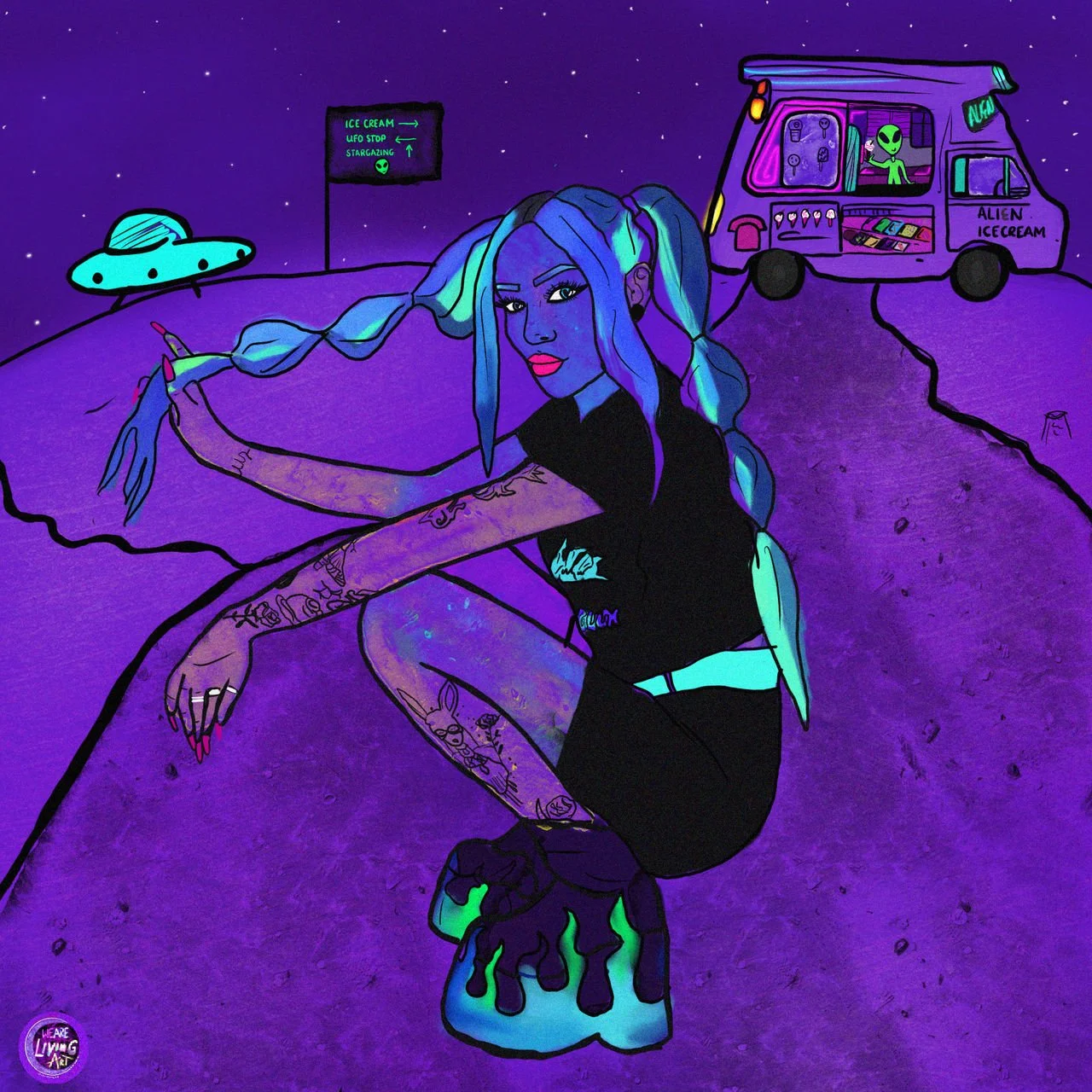 Ice cream with the aliens, owned by KimberlyWexler