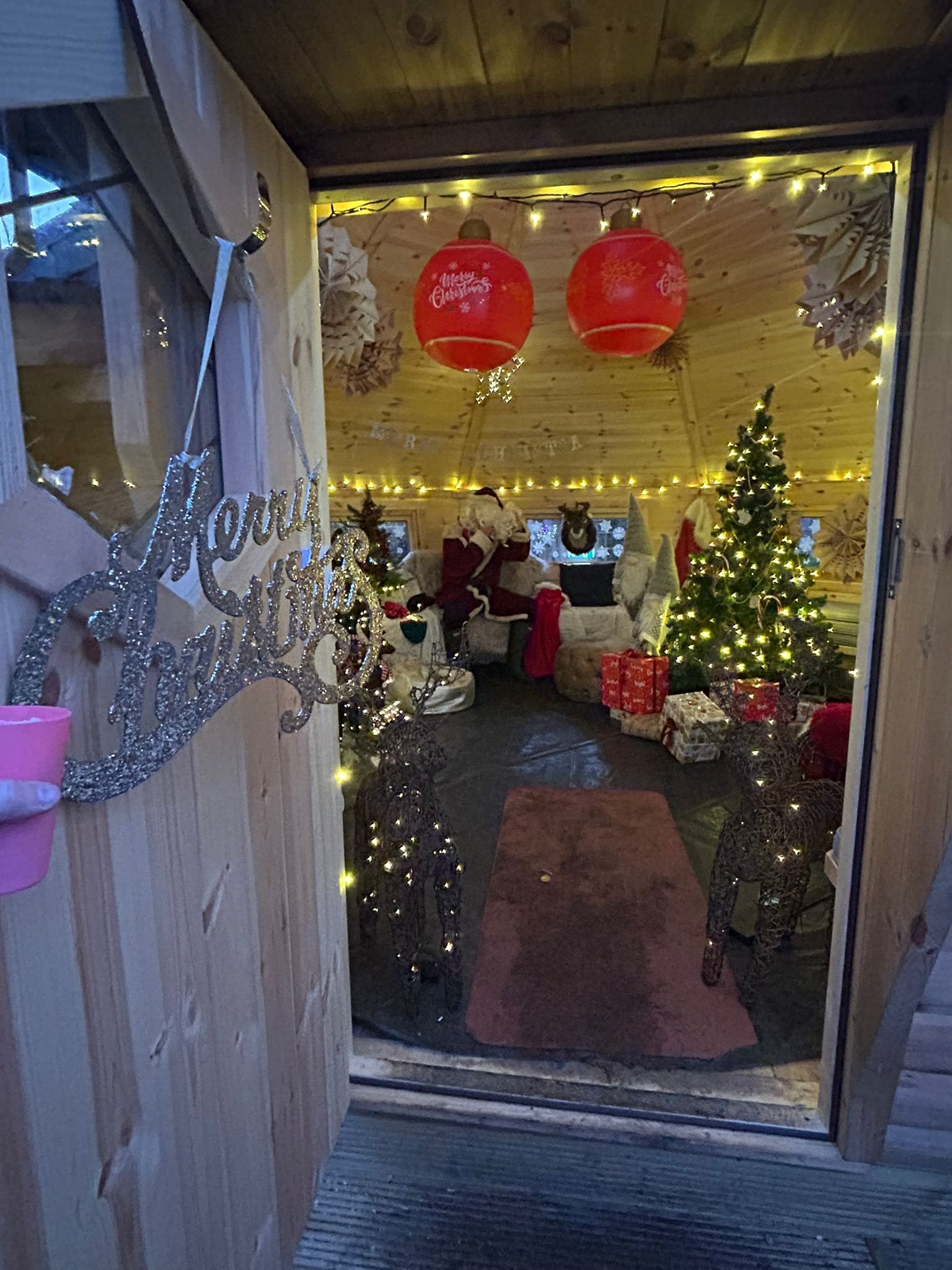 The Farm Hut ready for the Christmas Fayre