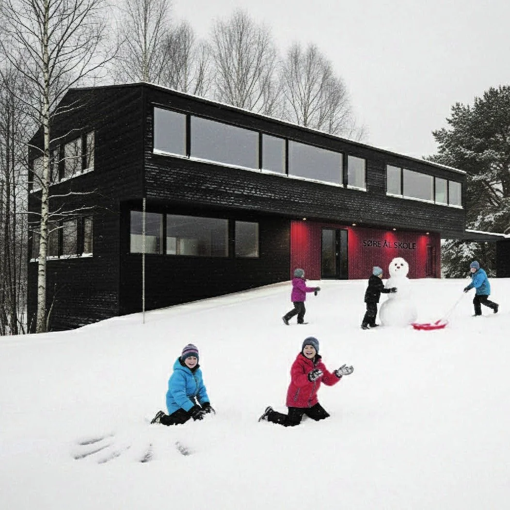 Vi er godt i gang med &aring; tegne nytt administrasjonsbygg ved S&oslash;re &Aring;l skole her p&aring; Lillehammer, etter &aring; ha klatret til topps i totalentreprisekonkurransen sammen med @om_fjeld Evensen &amp; Evensen AS.

Vi ser virkelig fre