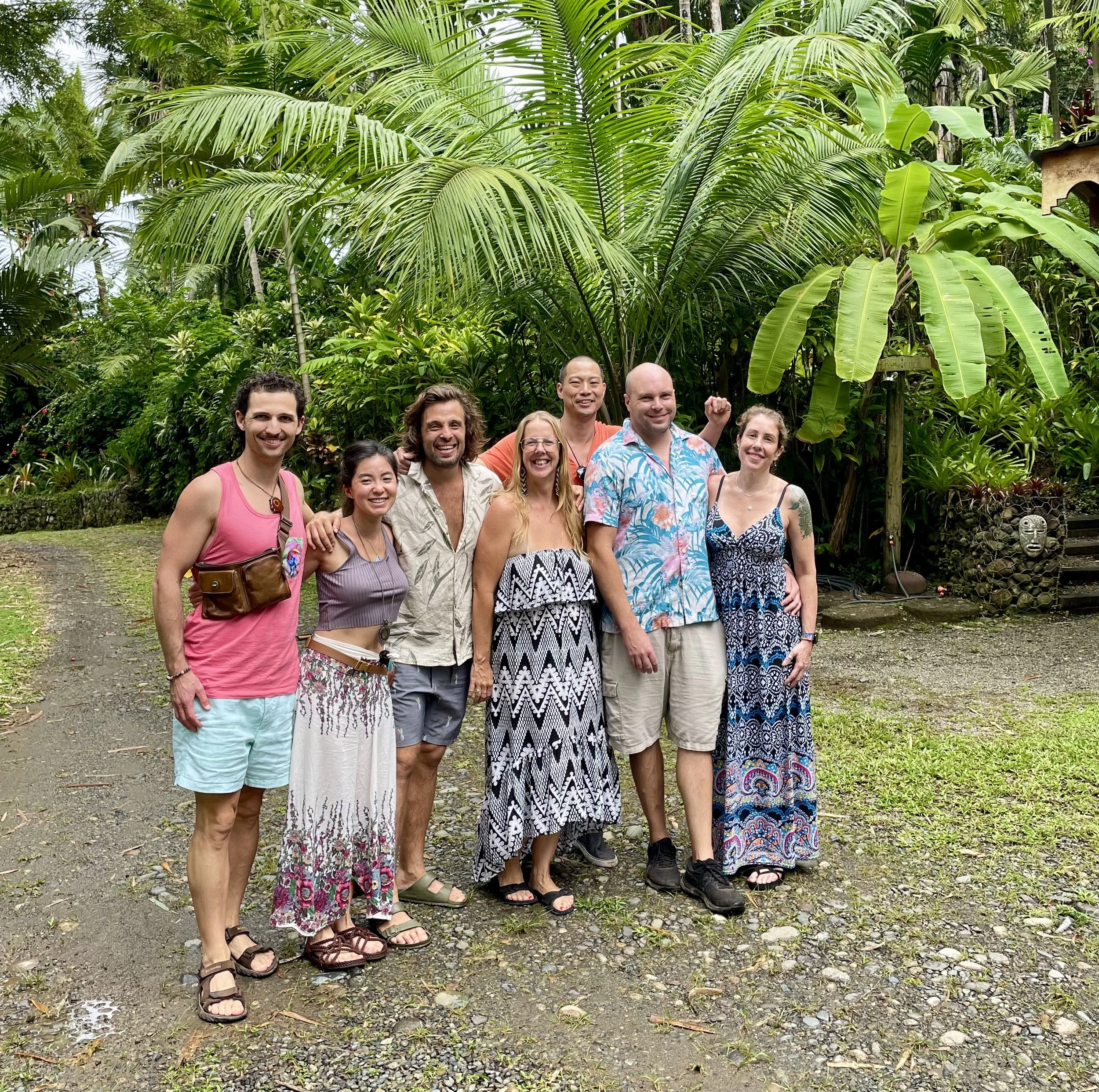 Participants of an Ayahuasca retreat