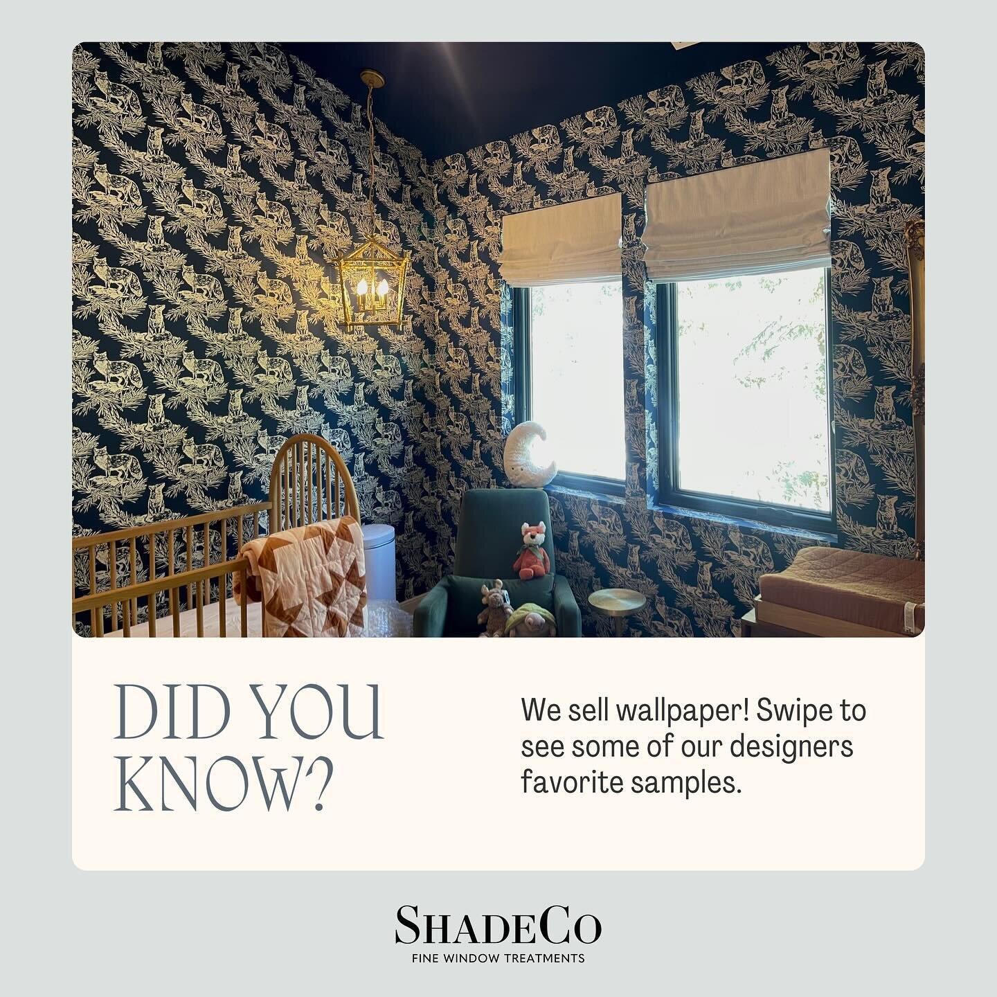 Did you know we offer wallpaper? We&rsquo;ve partnered with @kravetinc to help elevate your space even further, one roll at a time. 🤍

#utahinteriordesign #utahwindowcoverings #utahhomes #utahhomebuilder #myshadeco