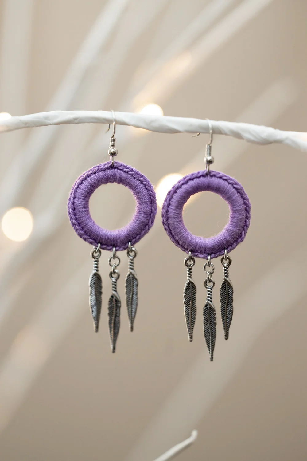 Crocheted Purple Dream Catcher — Elephant Dreams