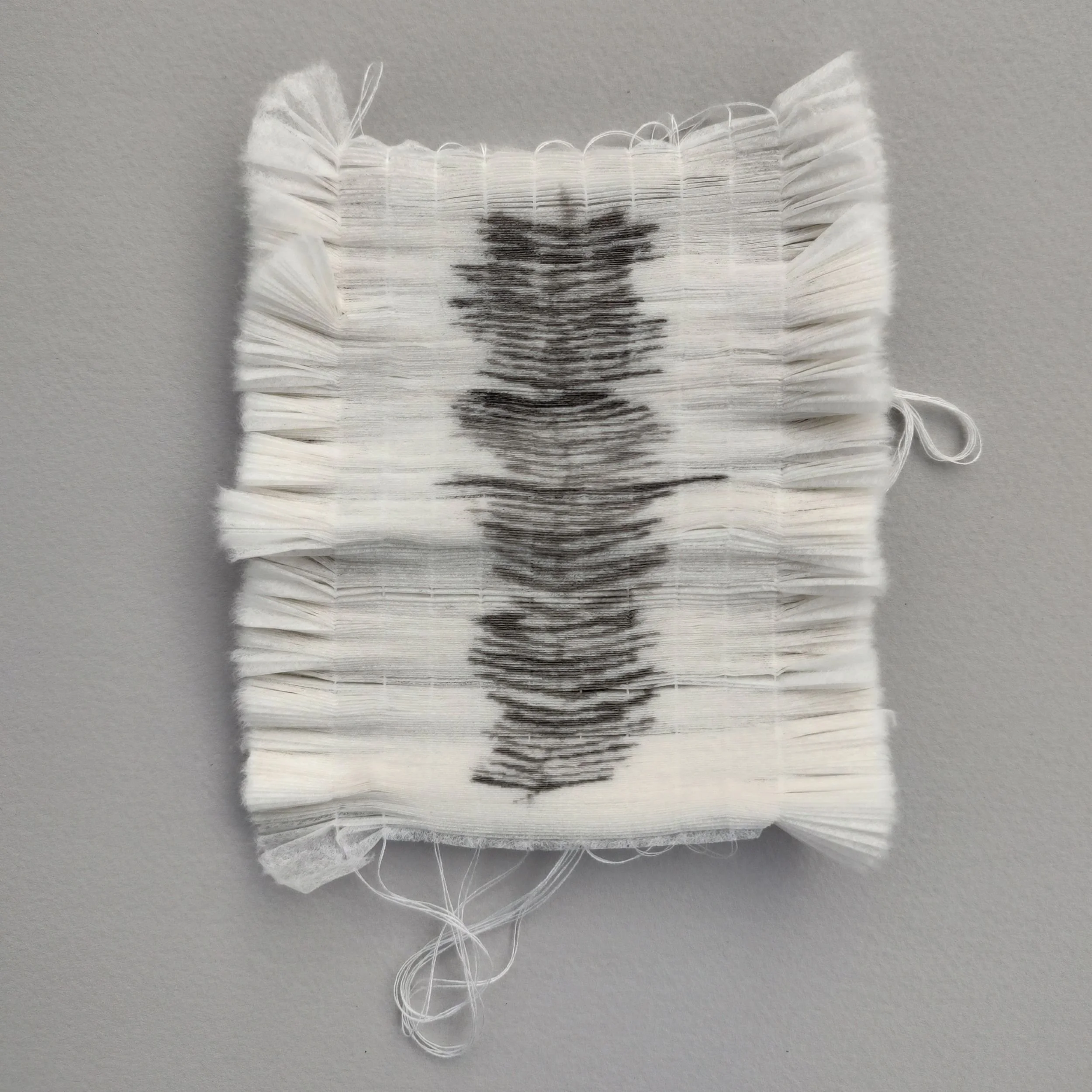 Carole Bury. 'Fragility' pleated ink drawing - framed 25 x 25cm.
RHS Chelsea - PURE FINE ART - stand RHW248