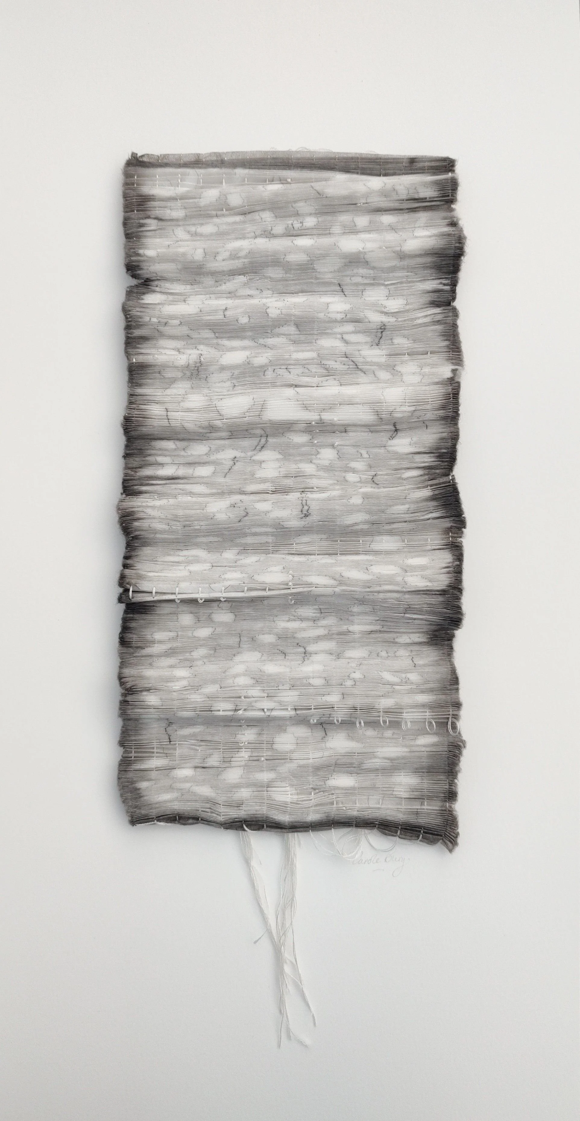 Carole Bury. 'The Hope of Snowdrops' pleated ink drawing - framed 56 x 29cm.
RHS Chelsea - PURE FINE ART - stand RHW248