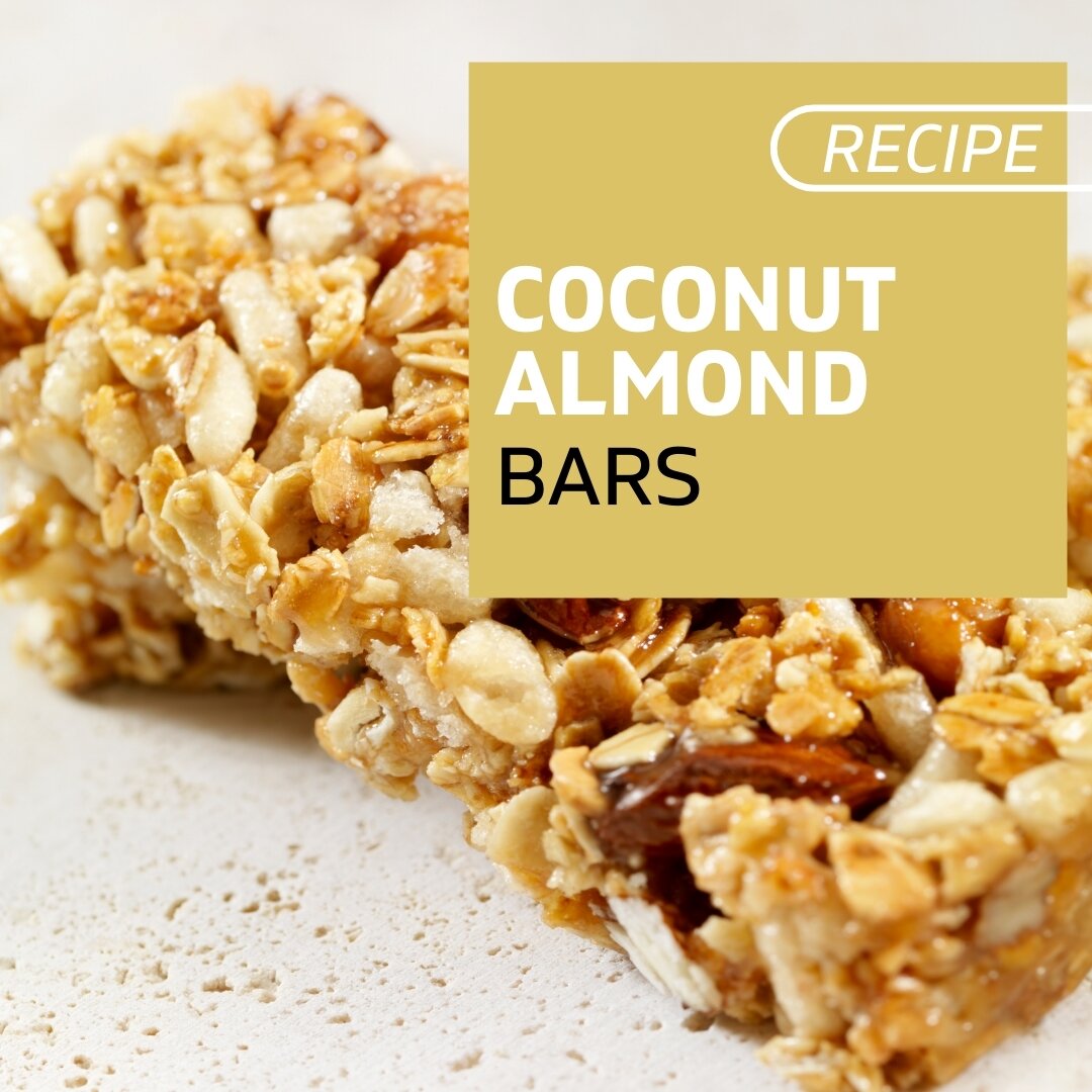 A gluten-free, paleo, grain-free, granola bar recipe that you will fall in love with - Coconut Almond Bars!

Ingredients
3/4 cup raw almonds, lightly toasted
3/4 cup raw cashews, lightly toasted
1 1/2 cup unsweetened coconut flakes, lightly toasted
1