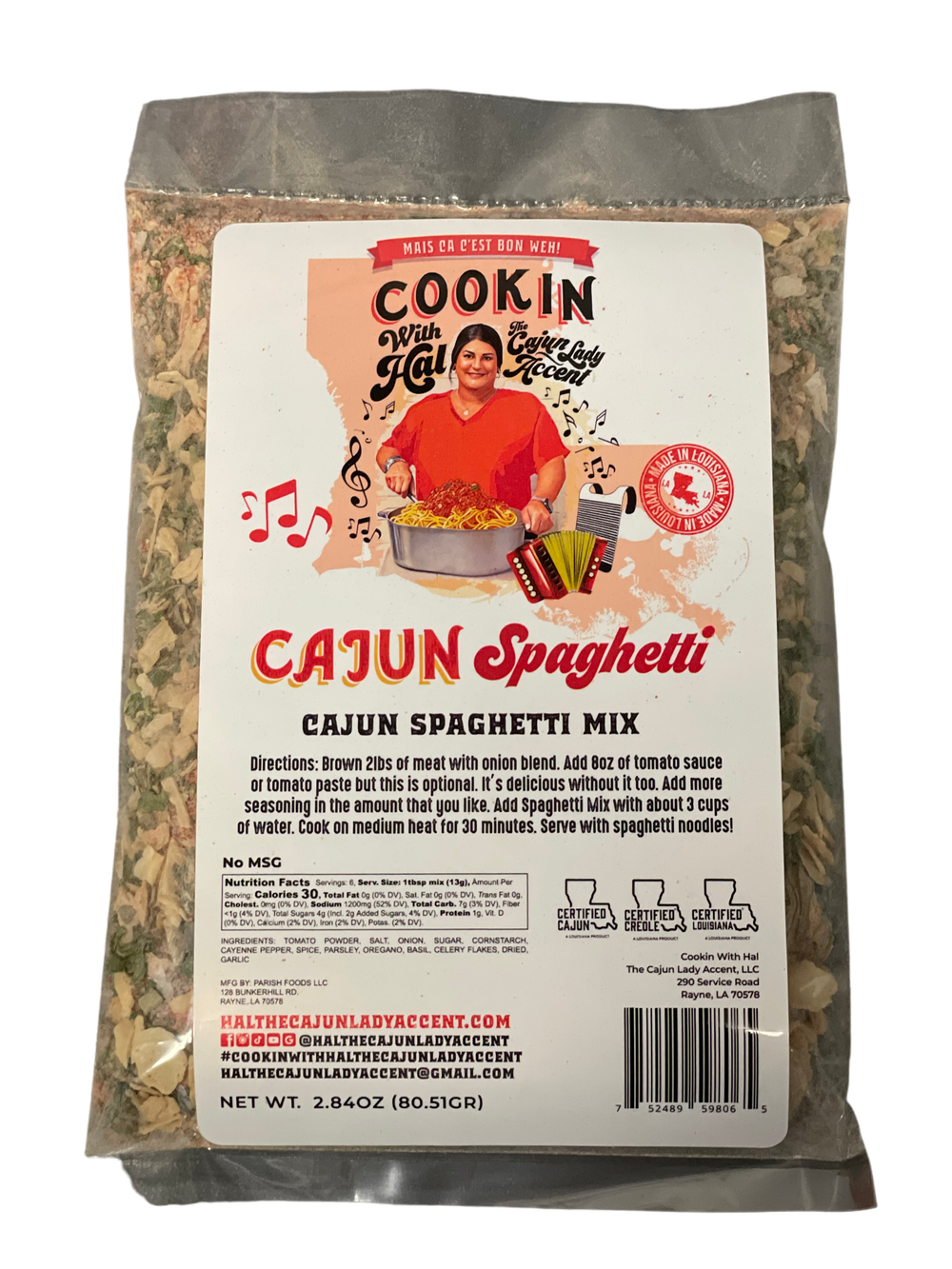 Cajun Spaghetti Mix — Hal the Cajun Lady Accent