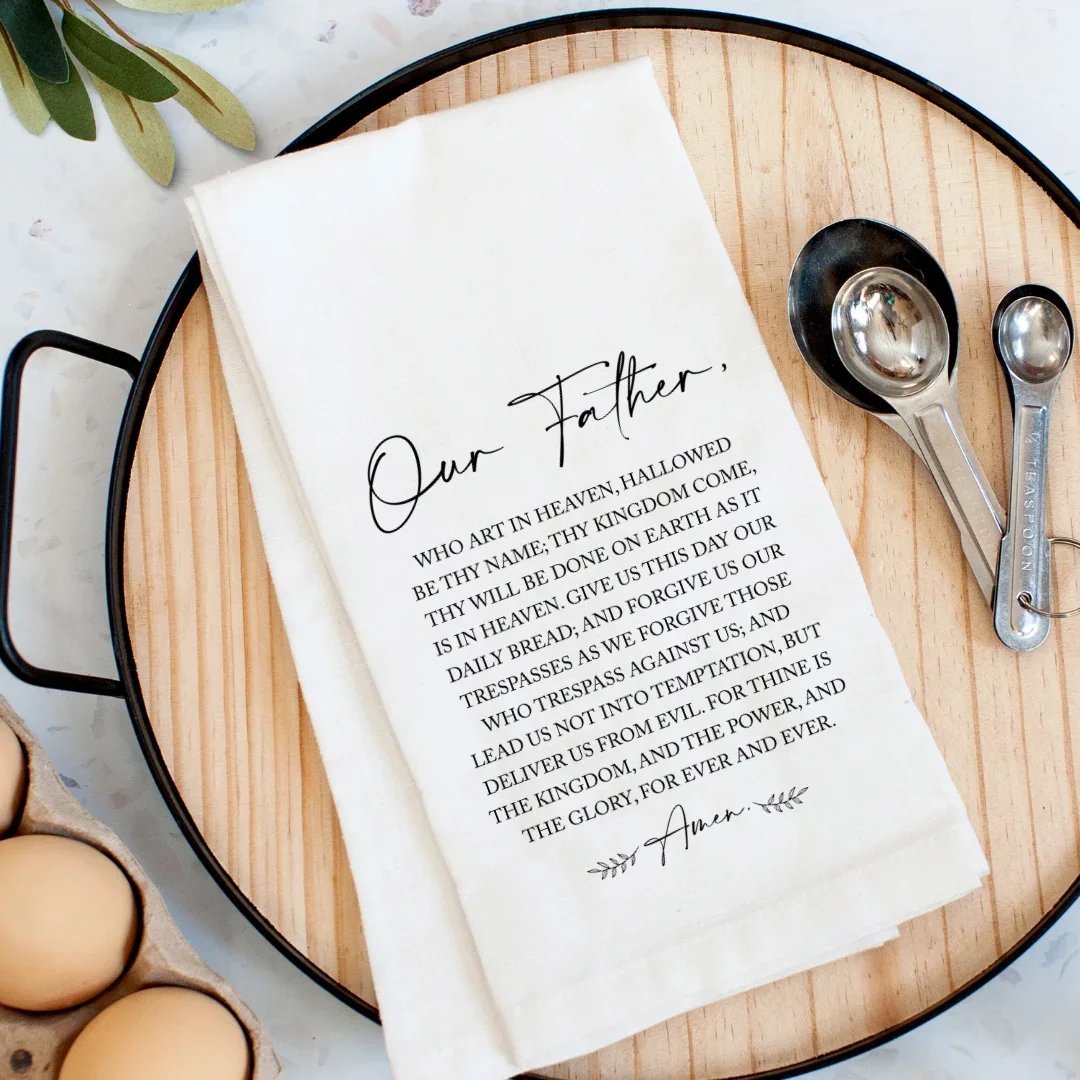 Our Father Prayer Hand Towel