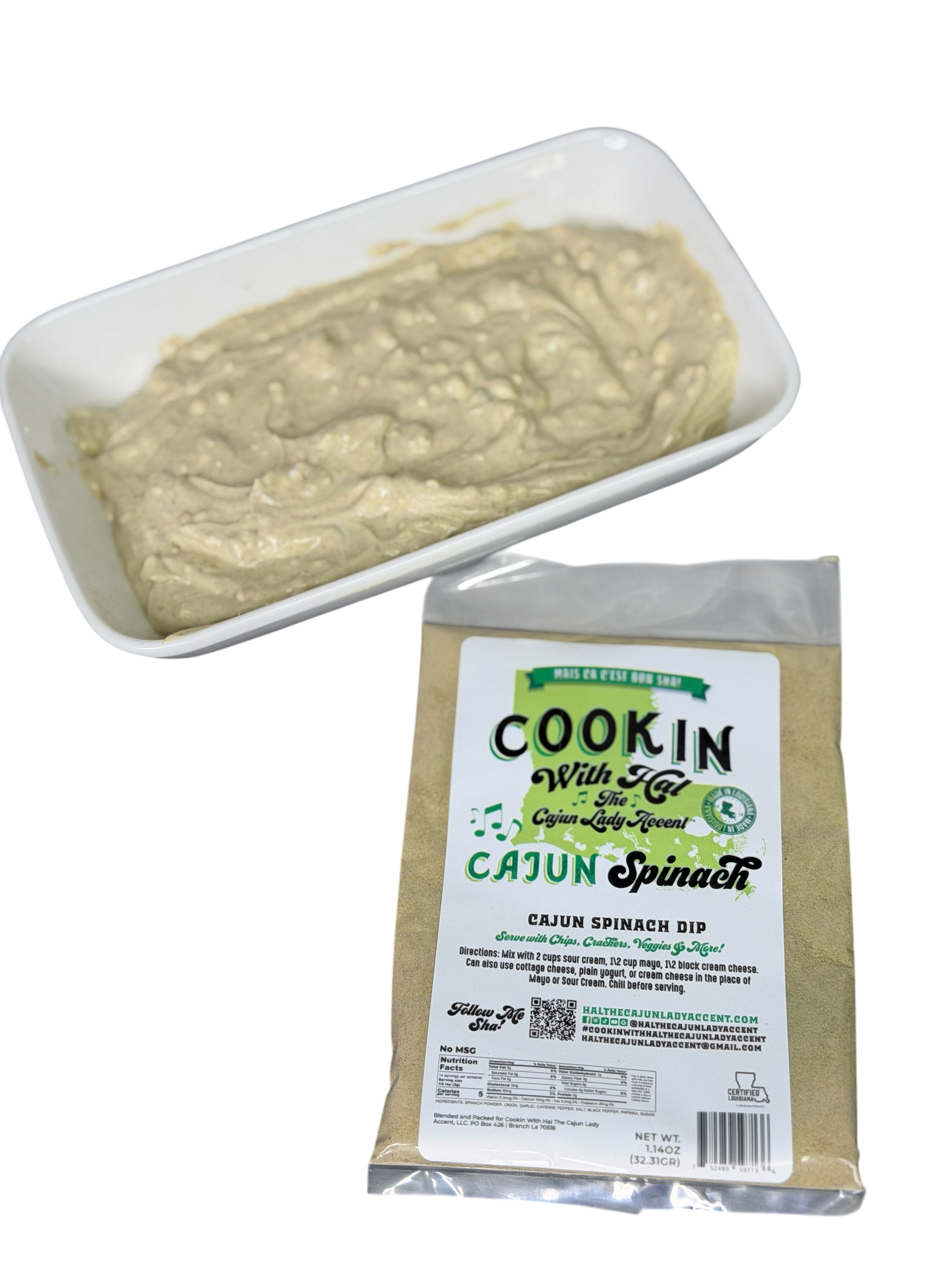 Cajun Spinach Dry Dip Mix