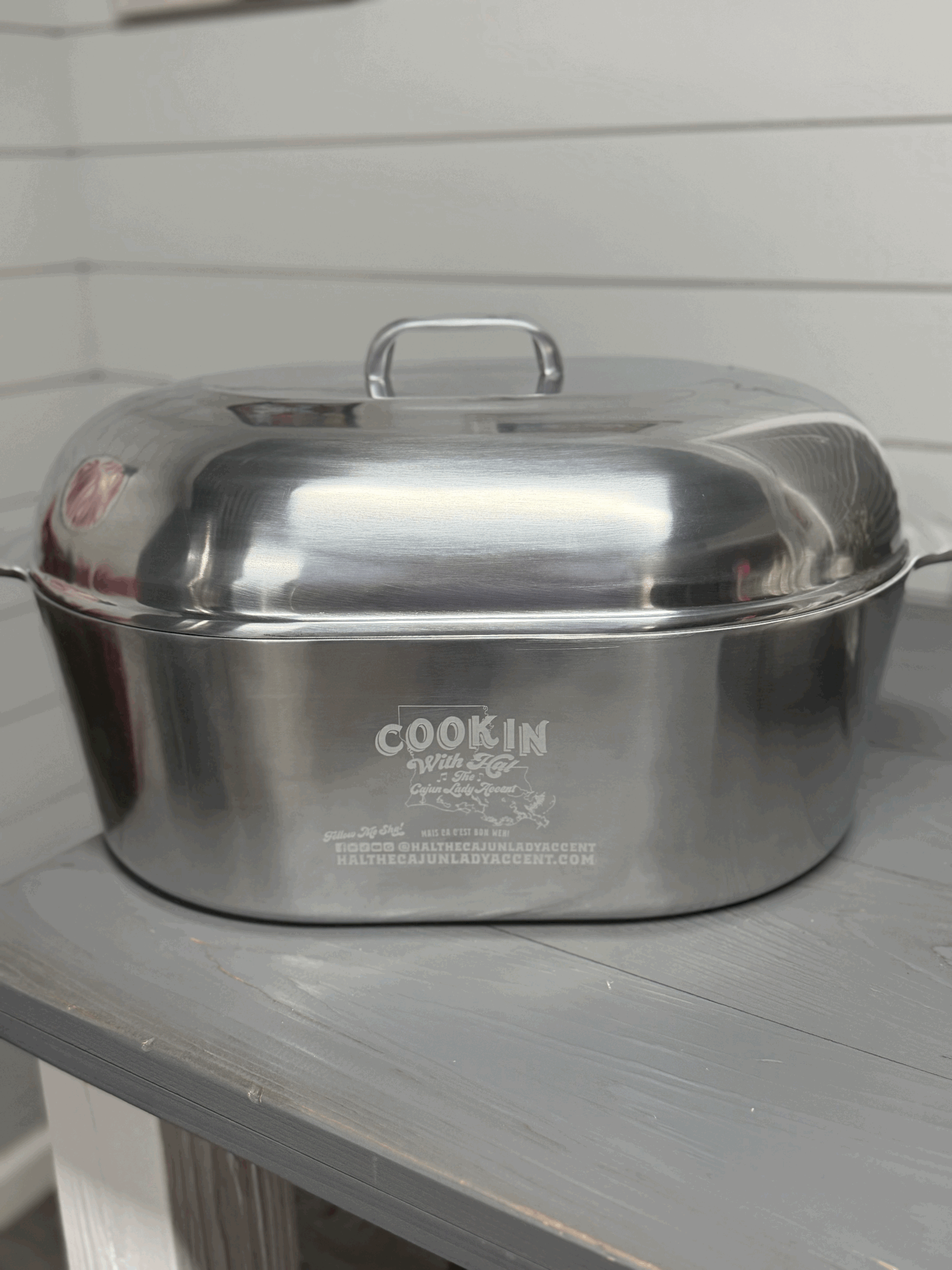 Magnalite Alternative Alum Oval Roaster Cookin With Hal Logo Pot