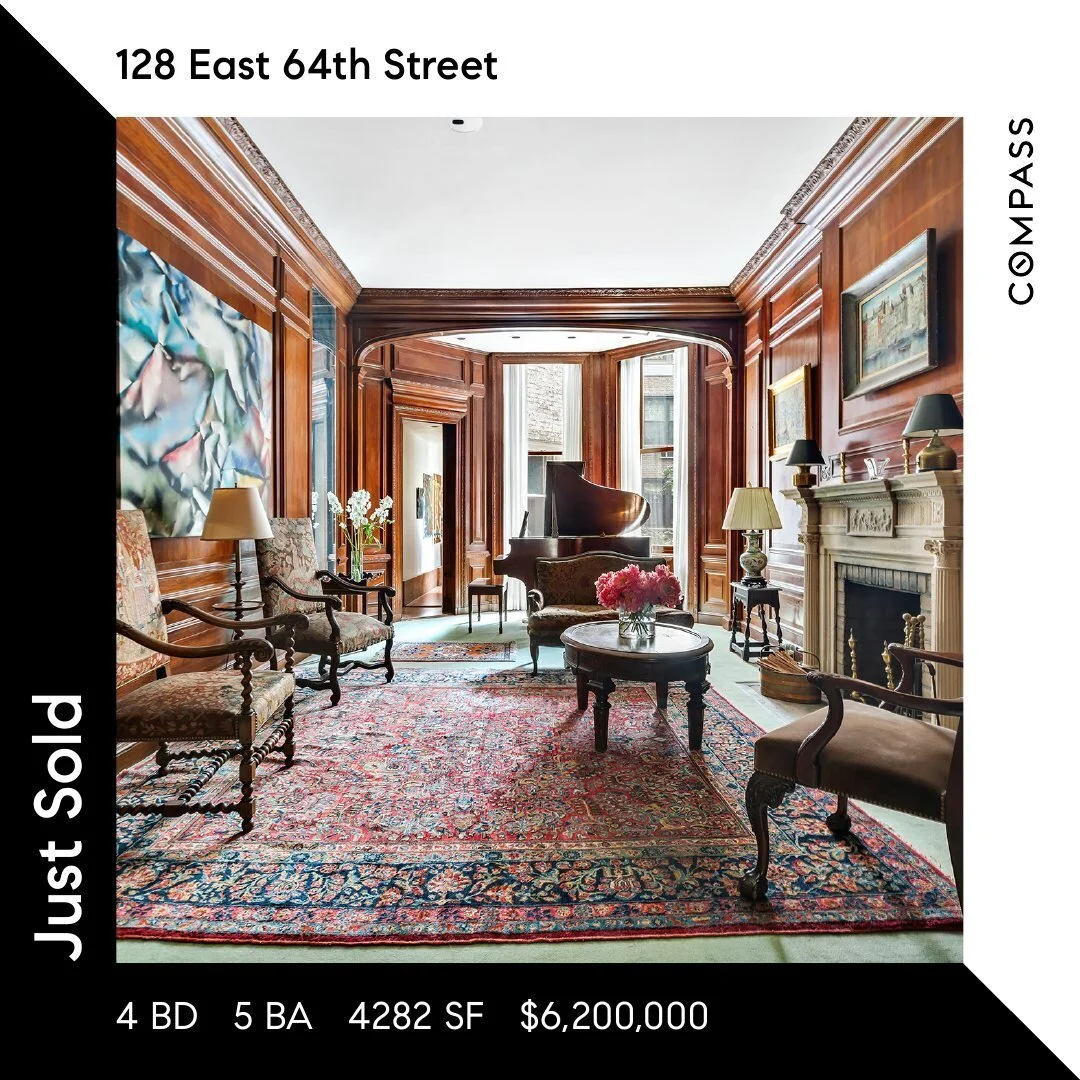 Just Sold // Built in 1878 by the architect James E. Ware, 128 East 64th Street was originally constructed for the developer Richard Hennessey as one of a row of four townhouses (Nos. 128-134) // Last Asking $6,200,000⁠
/⁠
/⁠
/⁠
#justsold #compassny 