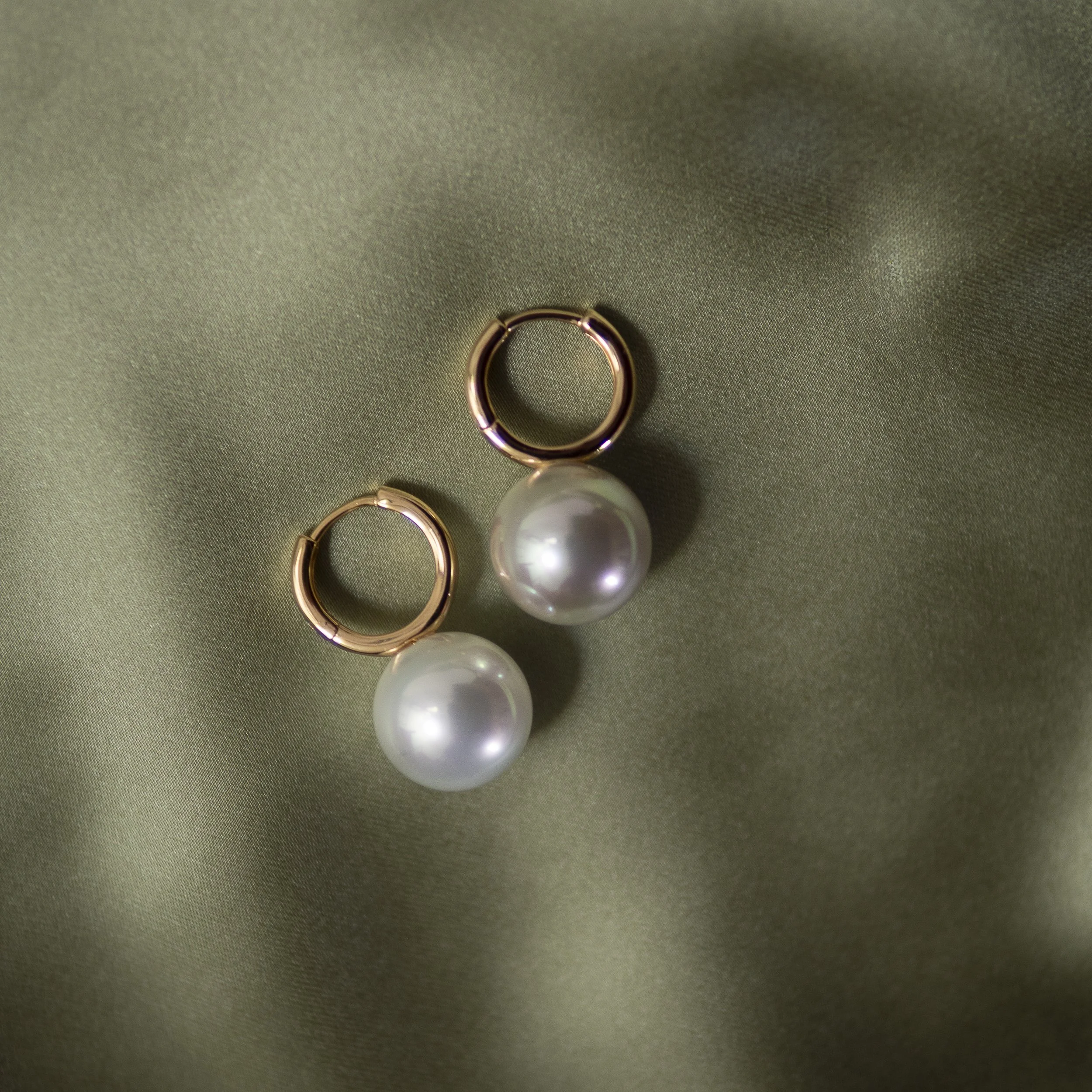 The Monaco  - pearl hoops