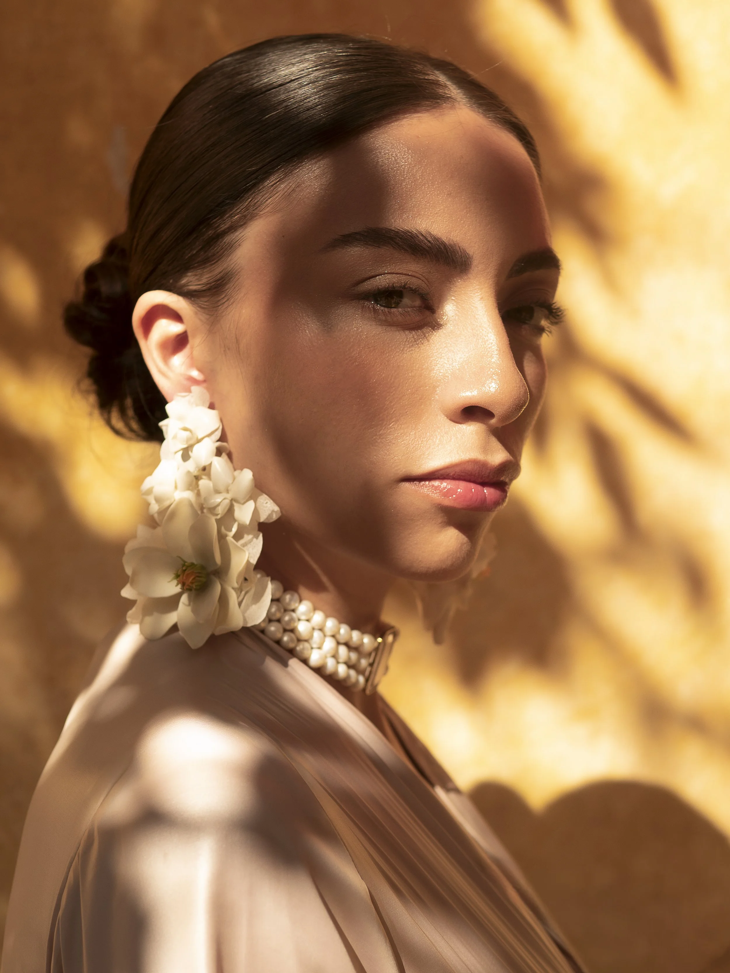 The Oversized Magnolias - maximalist floral earrings