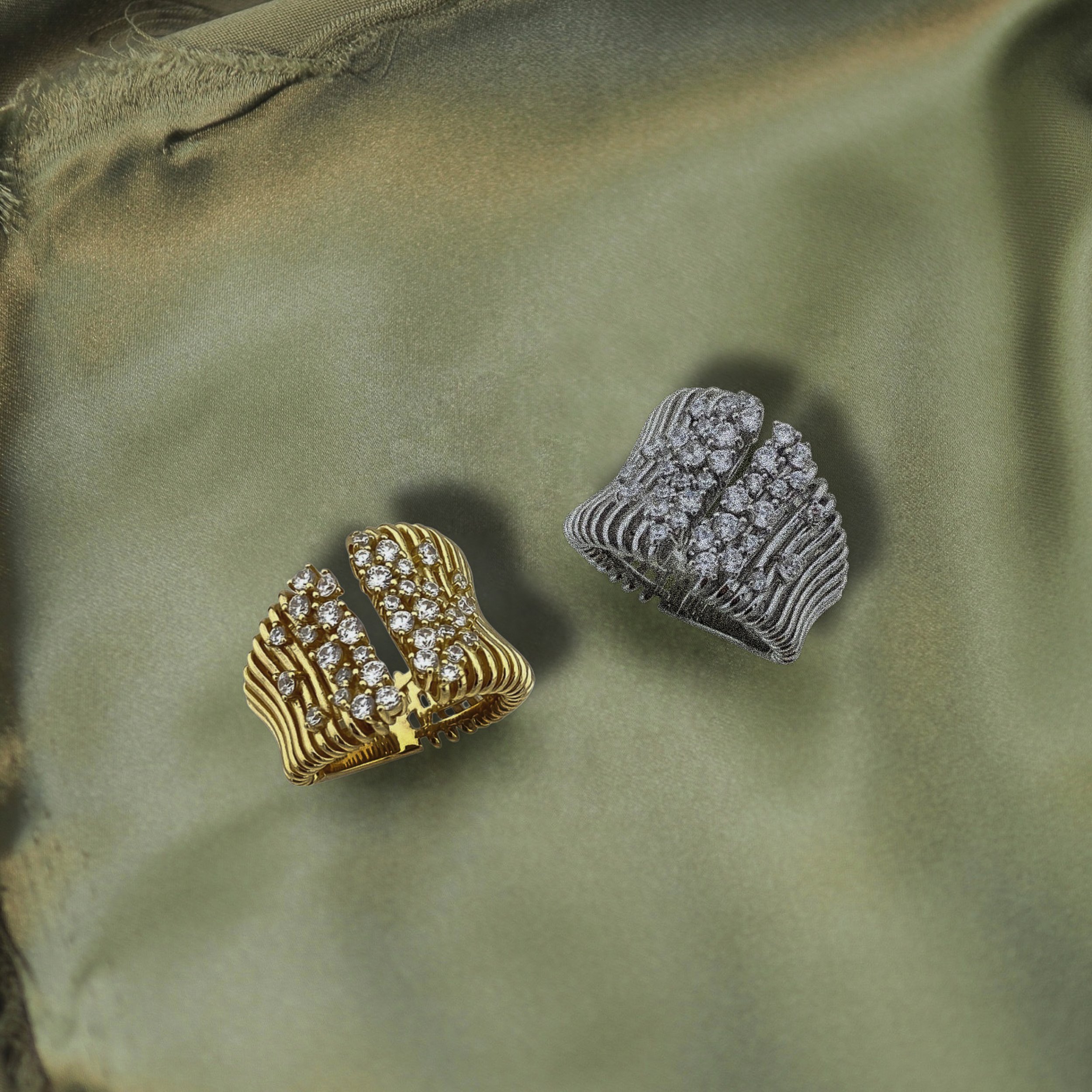 The Aura - openwork silver zirconia Ring