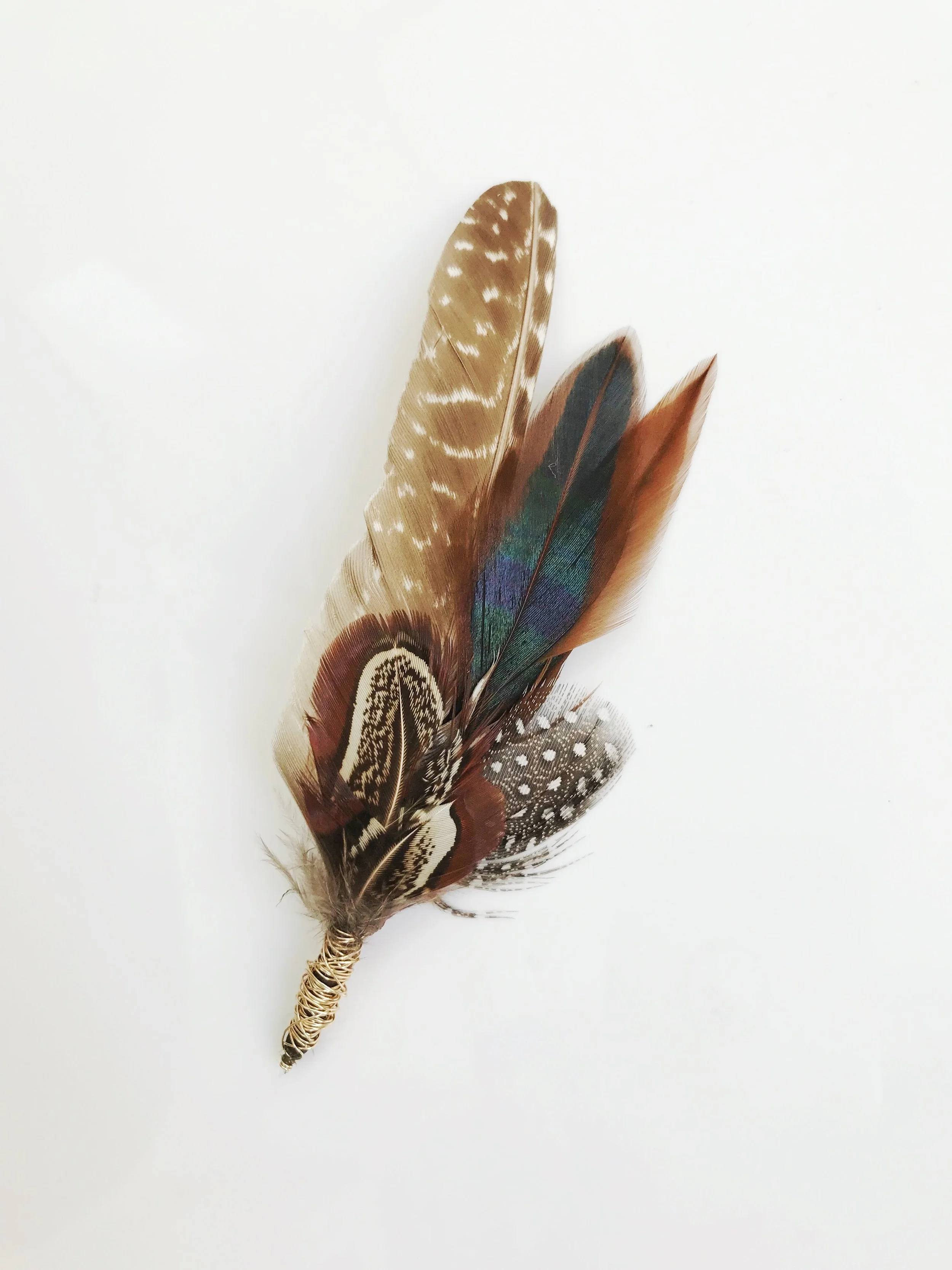 highlands inspired rustic feather boutonniere maria sarinana.jpg