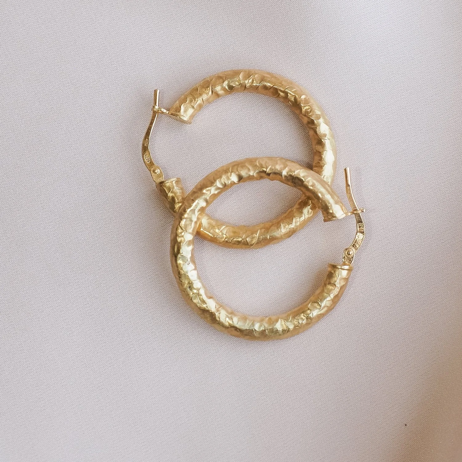 The Olga - chunky hammered hoops