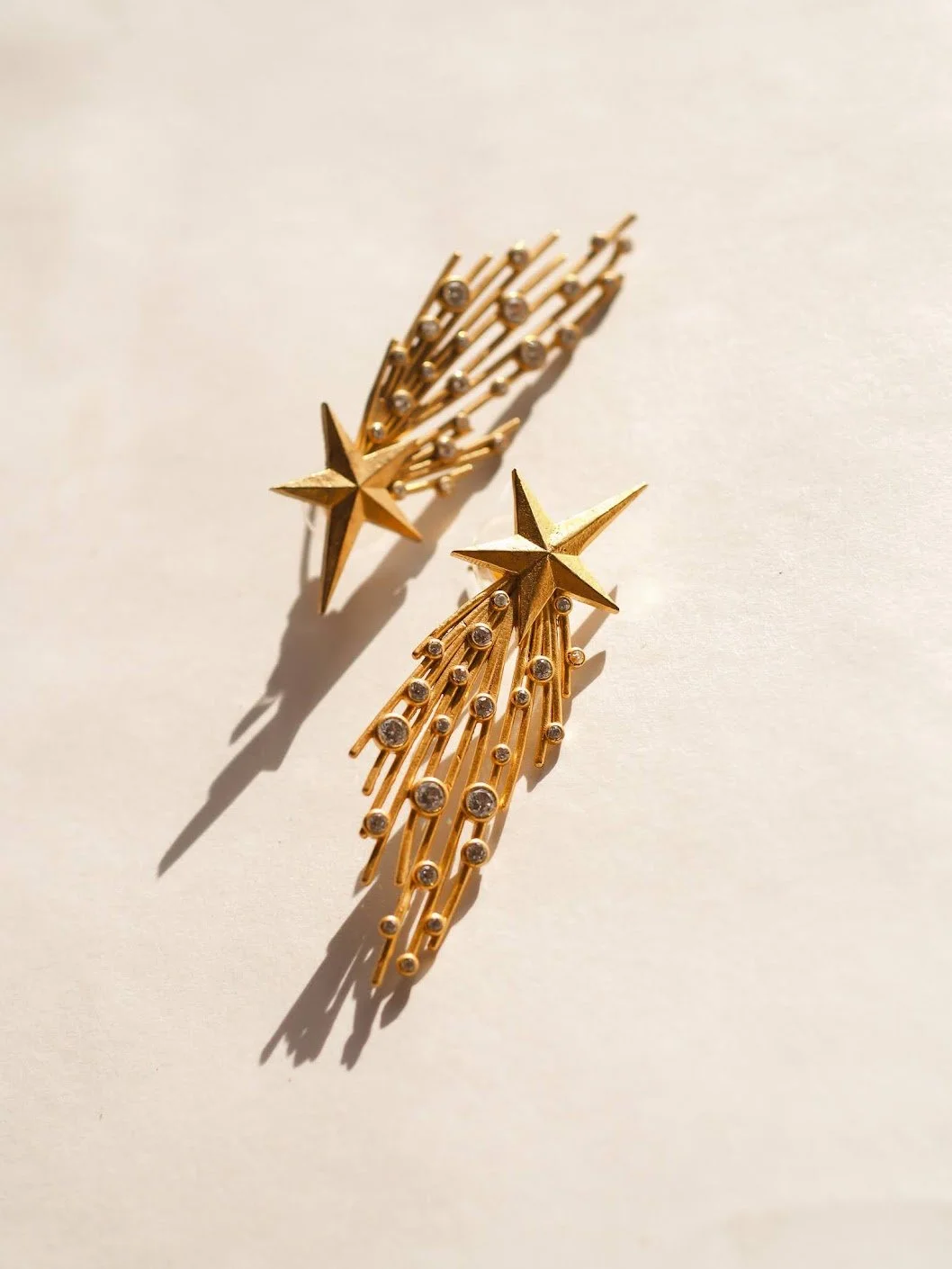 The Golden Comets - star earrings