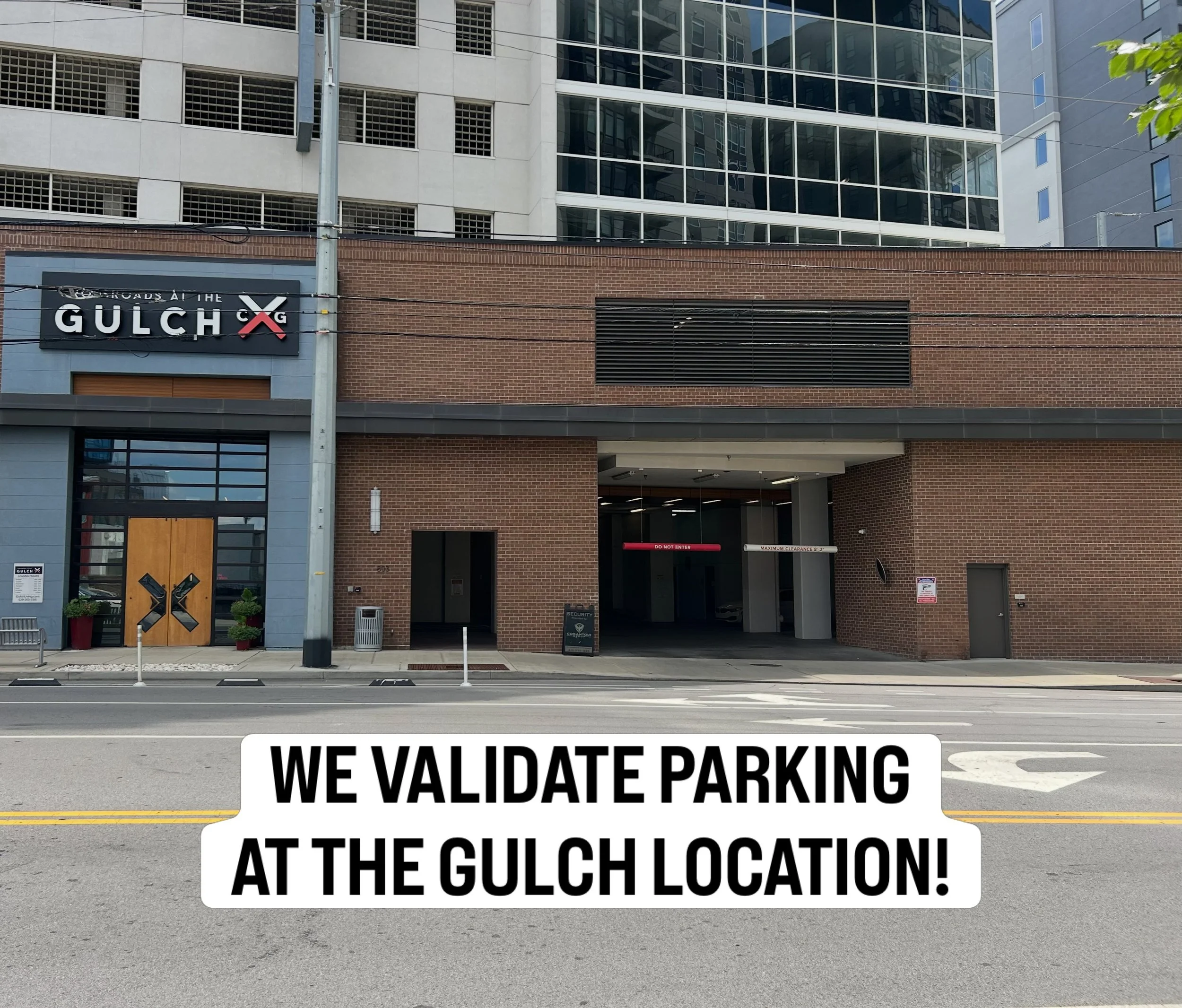 We now validate parking at our Gulch location! Use the garage directly across the street and follow the instructions on the signs. 🚗🚙🚘🛻🍔❤️