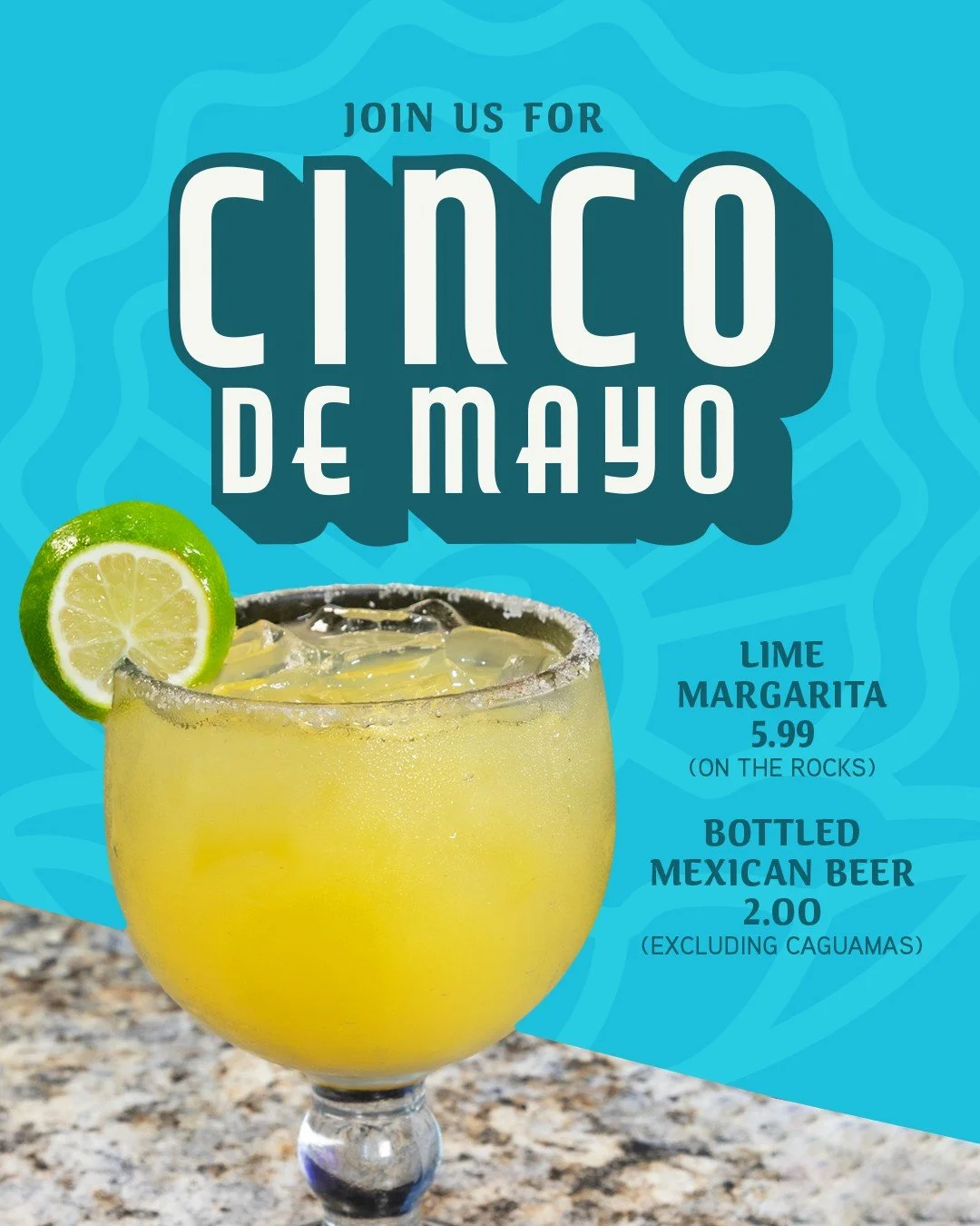 The countdown to Cinco de Mayo is on! 🎉

Kick off the fiesta with La Perla 🍹 Don&rsquo;t miss our $5.99 lime margaritas and $2 bottled Mexican beers. The perfect way to celebrate!

Grab your crew and let&rsquo;s get this party started 💃🌮