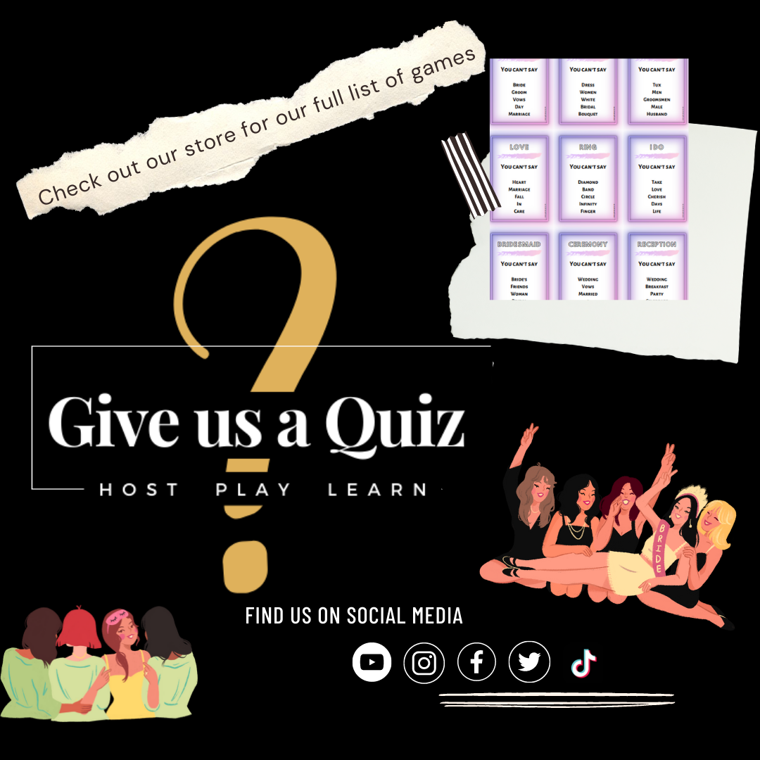 Bachelorette game PowerPoint Game Zoom Game Virtual Game Hen-do Best Hen do What do I need to plan a hen do? Maid of Honor Bridal shower game Virtual Game Taboo video game quiz Planning