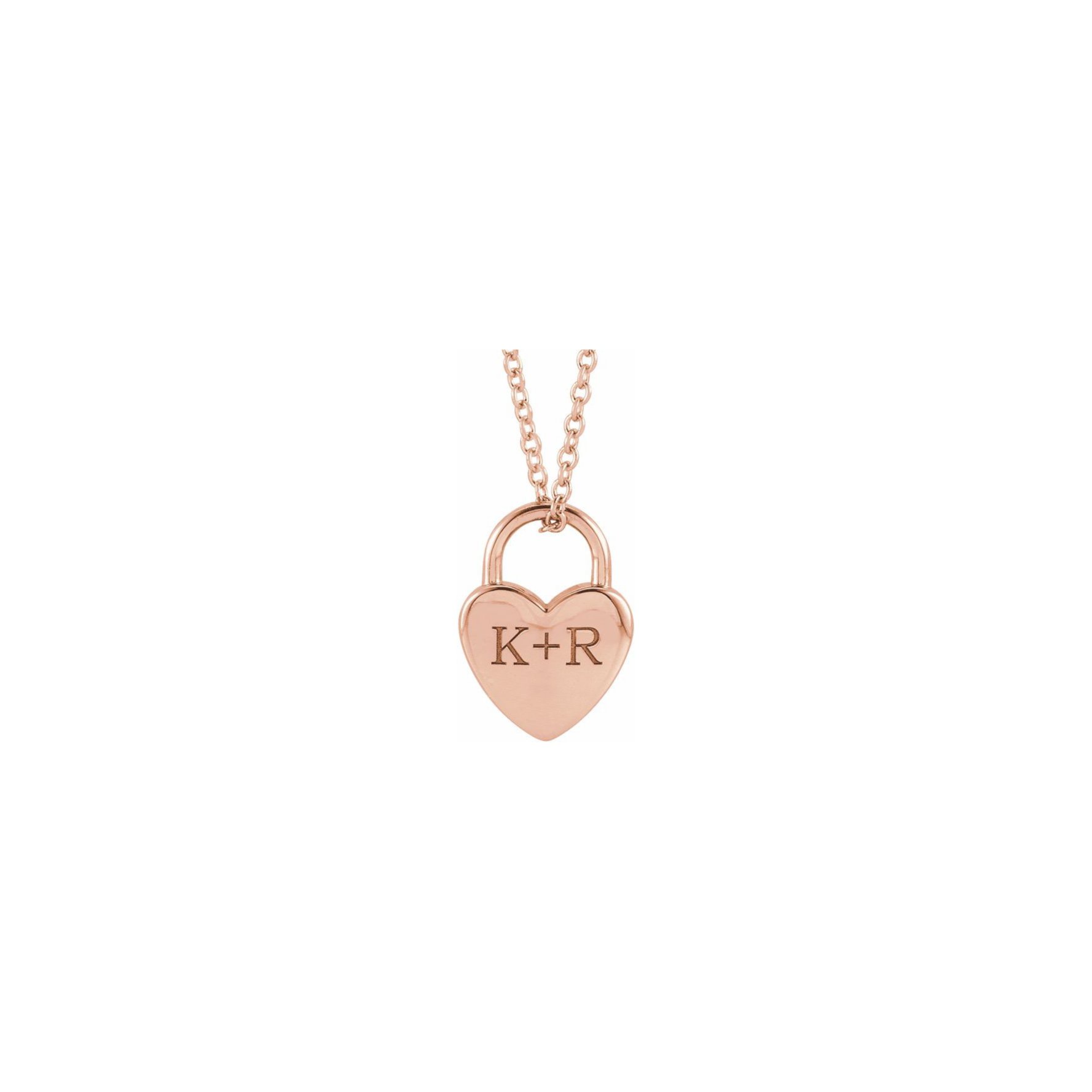 Engraved Double Heart Token Necklace | Say It With Diamonds