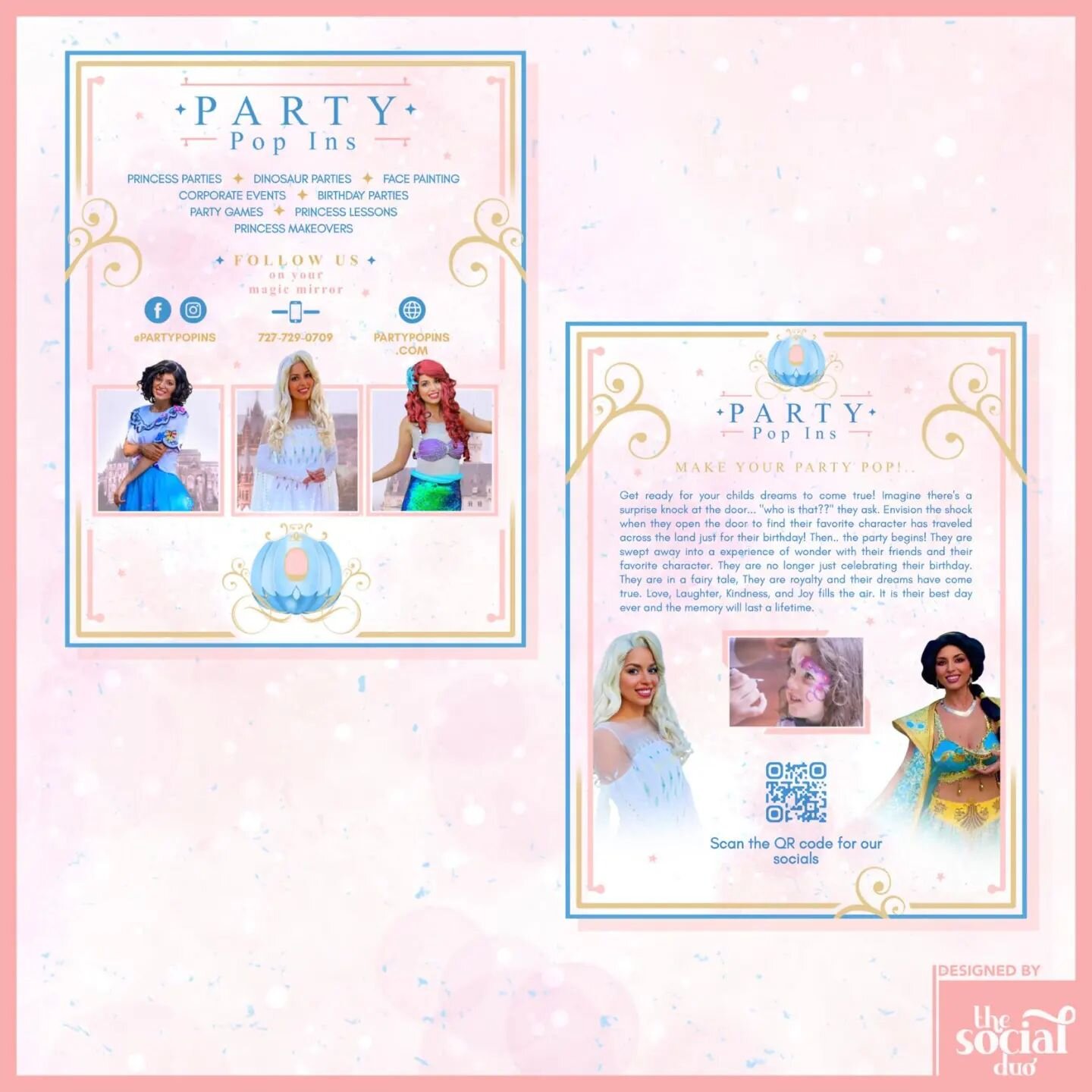 Double-sided flyers for the gorgeous @partypopins !

When you are this stunning as a princess, you need to be featured all over your flyers!

We have been working so hard on many amazing projects. Hence, we have been a little quiet on here!

We are n