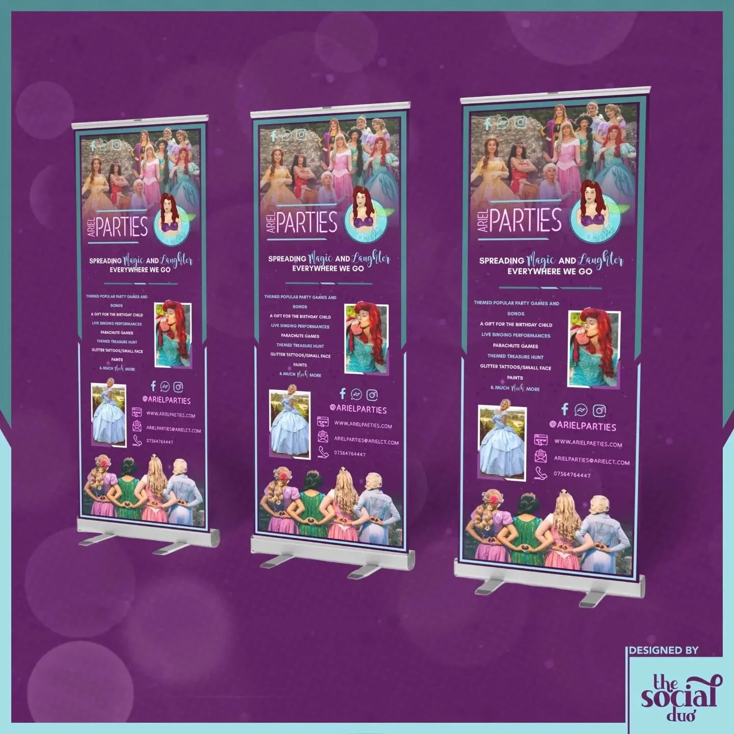 Banner design for the beautiful @arielparties !

We are now FULLY BOOKED till June!

June, we have space for 1 more branding and space for 1 page website.

We will roughly be only taking on 4 more websites this year. If you're thinking about it, we h