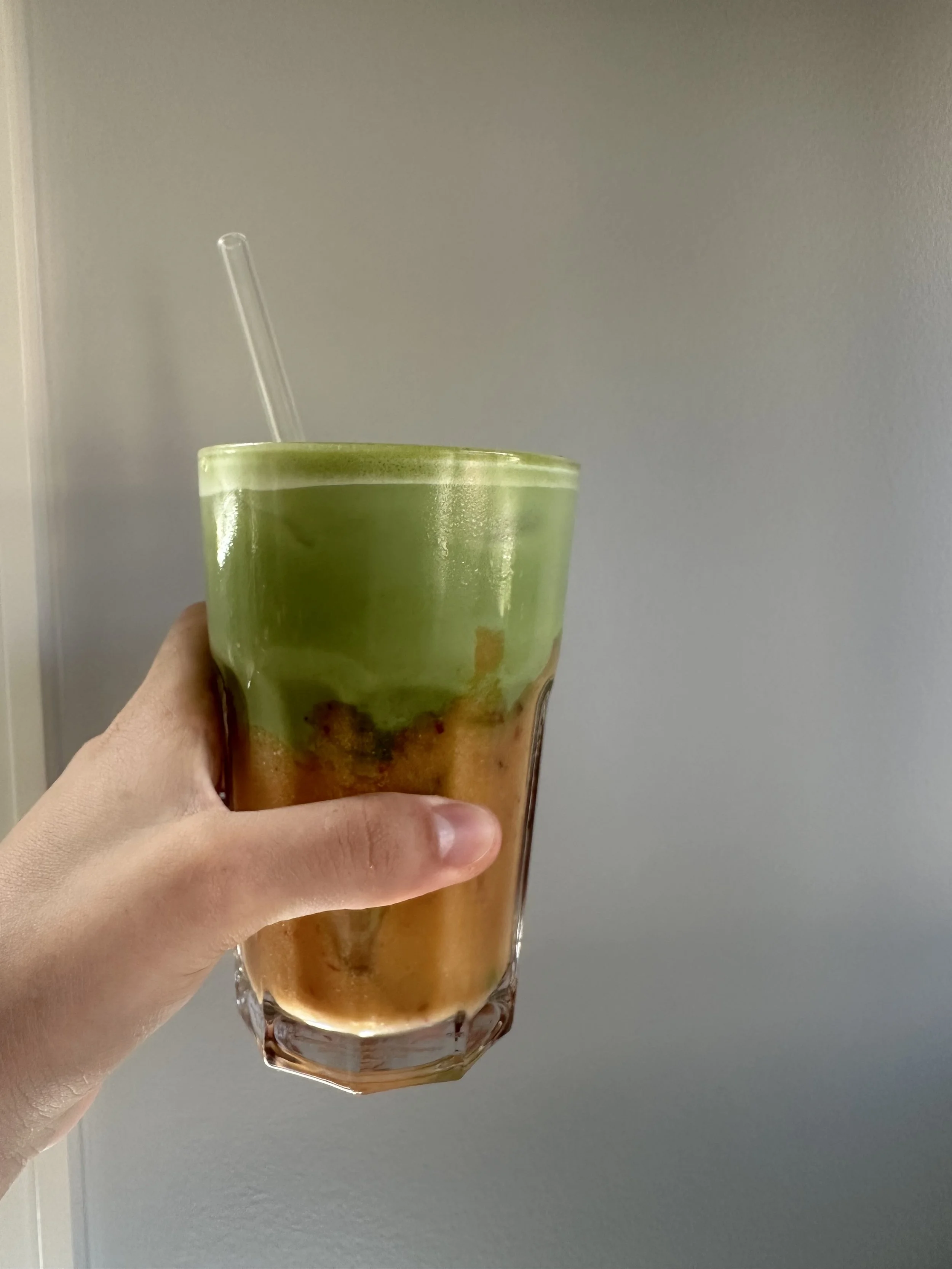 Peach Matcha Latte